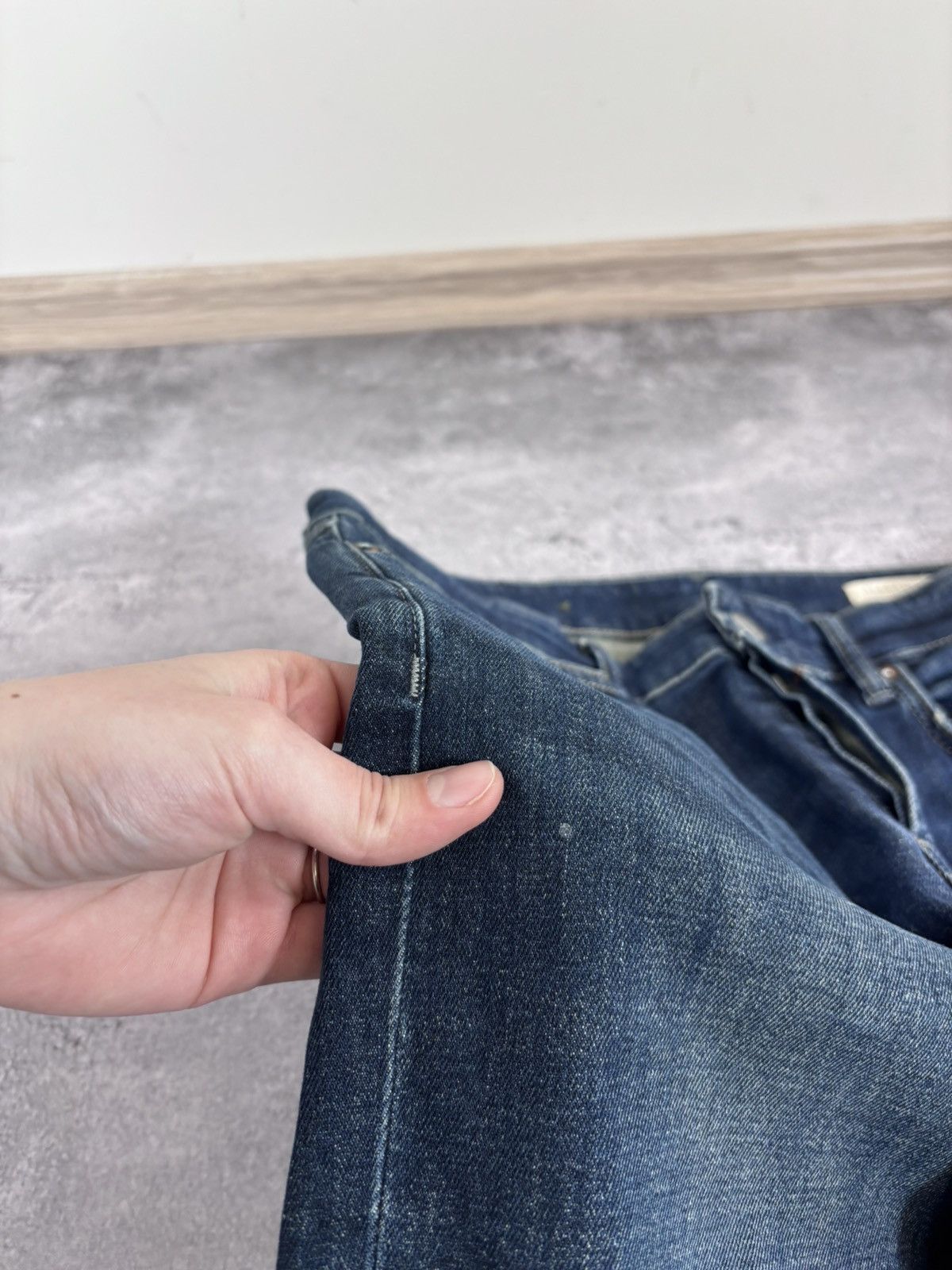 Allsaints AllSaints Cigarette Men’s Navy Blue Denim Jeans Skinny Slim Size US 32 / EU 48 - 6 Thumbnail