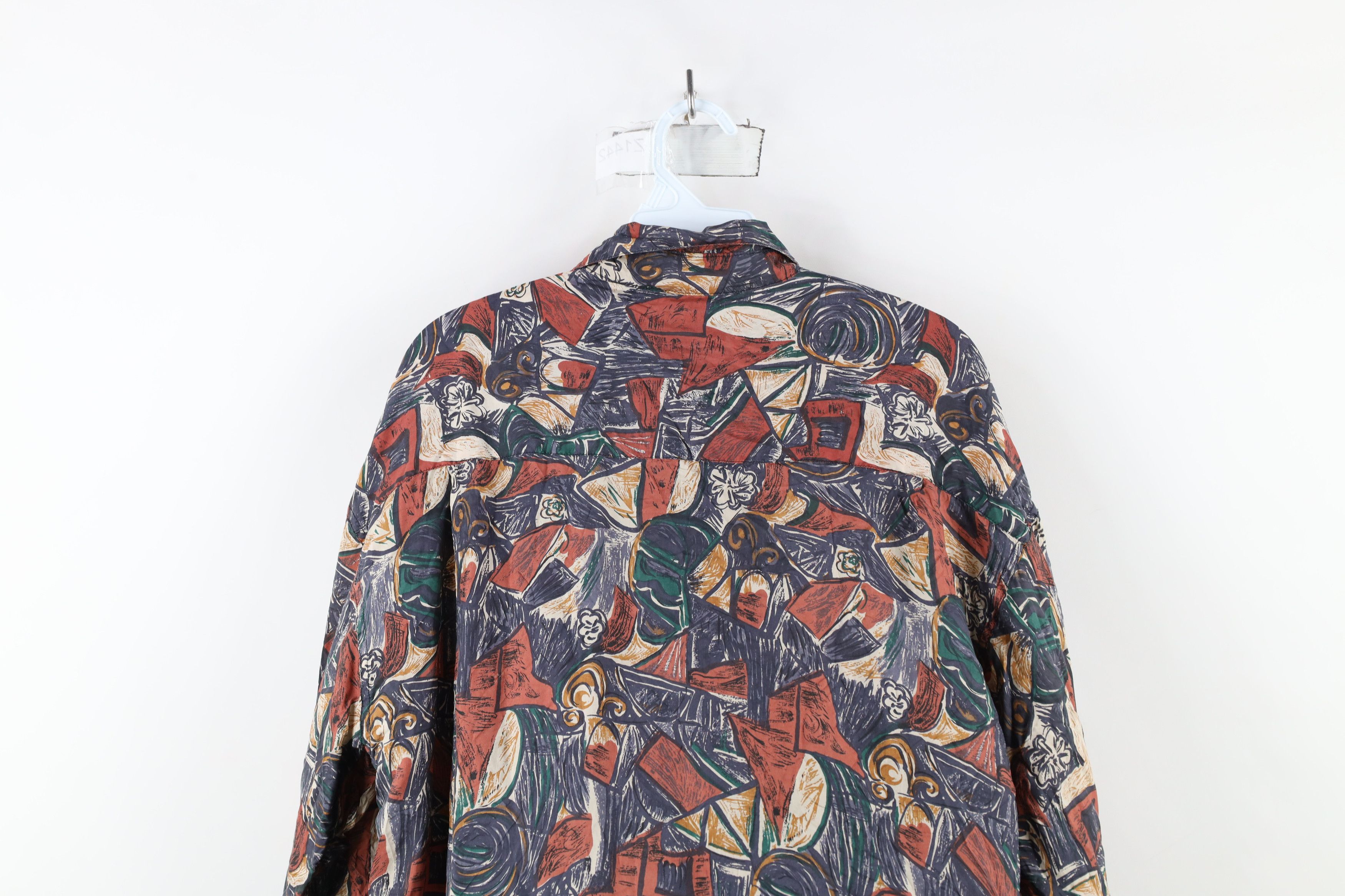 Vintage Vintage 90s Streetwear Silk Rainbow Abstract Button Shirt Size US M / EU 48-50 / 2 - 8 Thumbnail