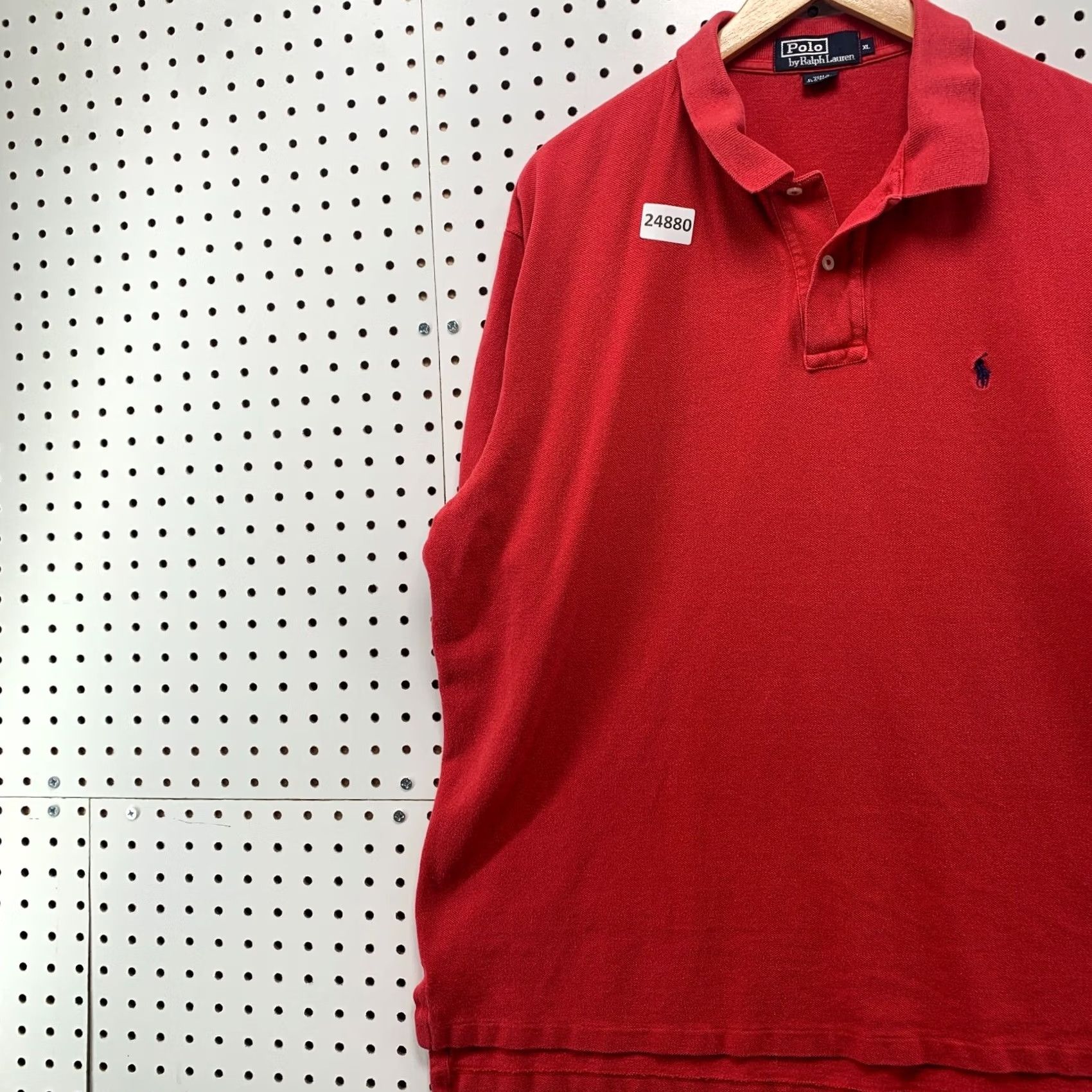Polo Ralph Lauren VINTAGE Polo Ralph Lauren Collared Shirt Red Black Pony Mens XL Short Sleeve Size US XL / EU 56 / 4 - 3 Thumbnail