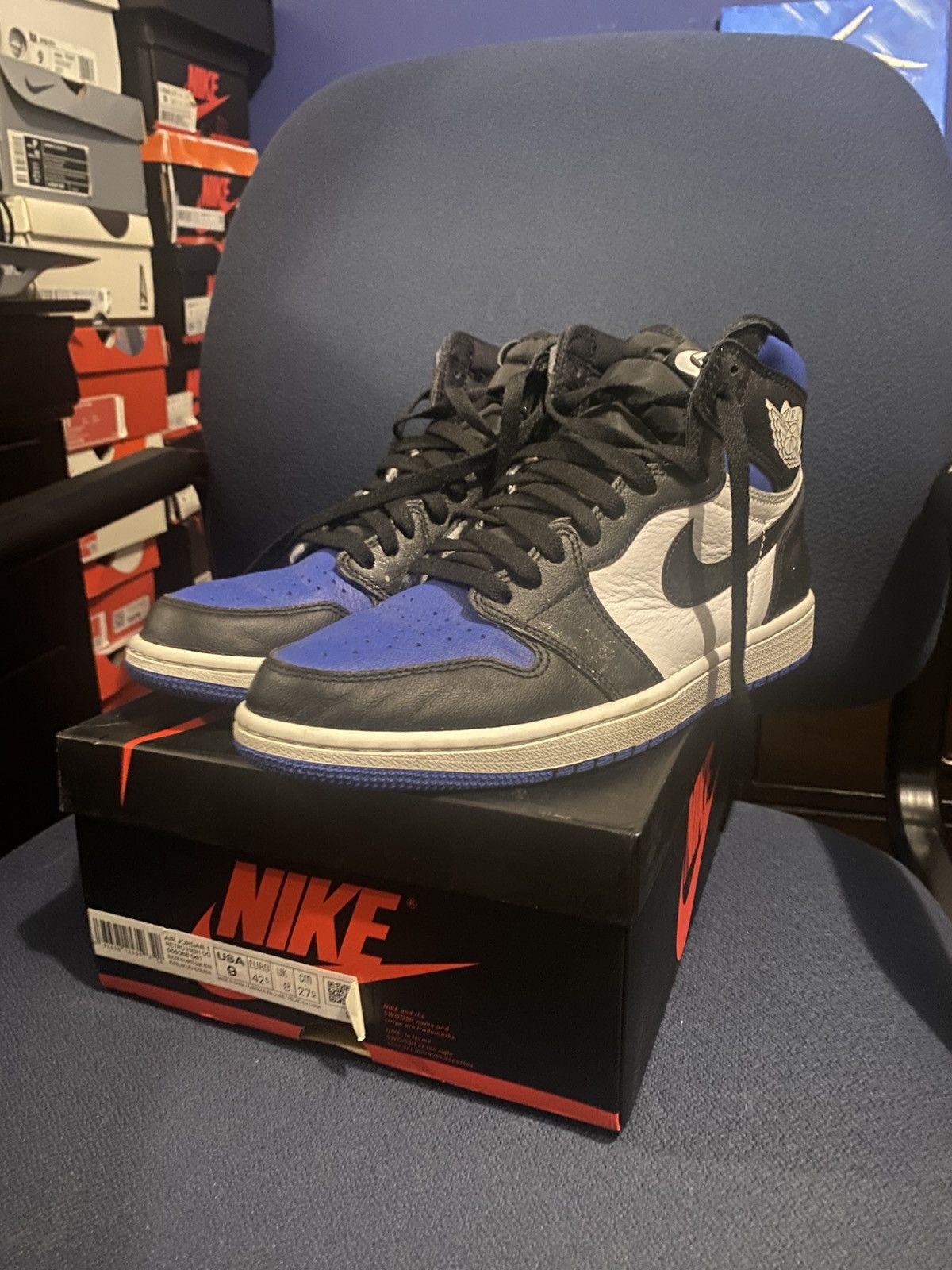 Jordan Brand Jordan 1 retro Royal Toe Size US 9 / EU 42 - 1 Thumbnail