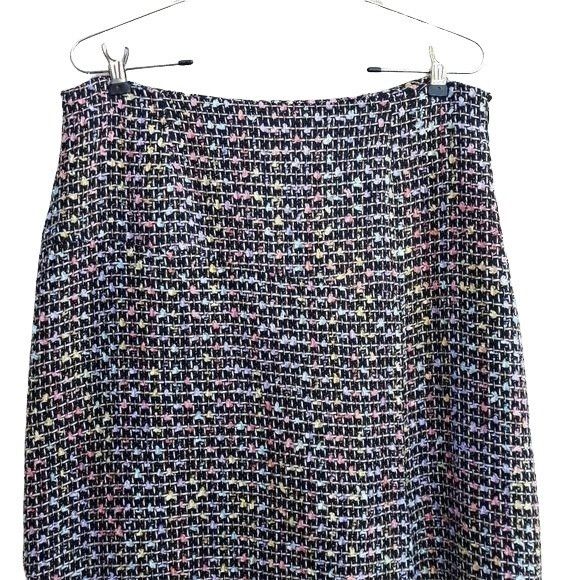 Vintage 90's Carlucci Wrap Skirt Sz 10 Embroidery Plaid Pastel Rainb Size 32" / US 10 / IT 46 - 5 Thumbnail
