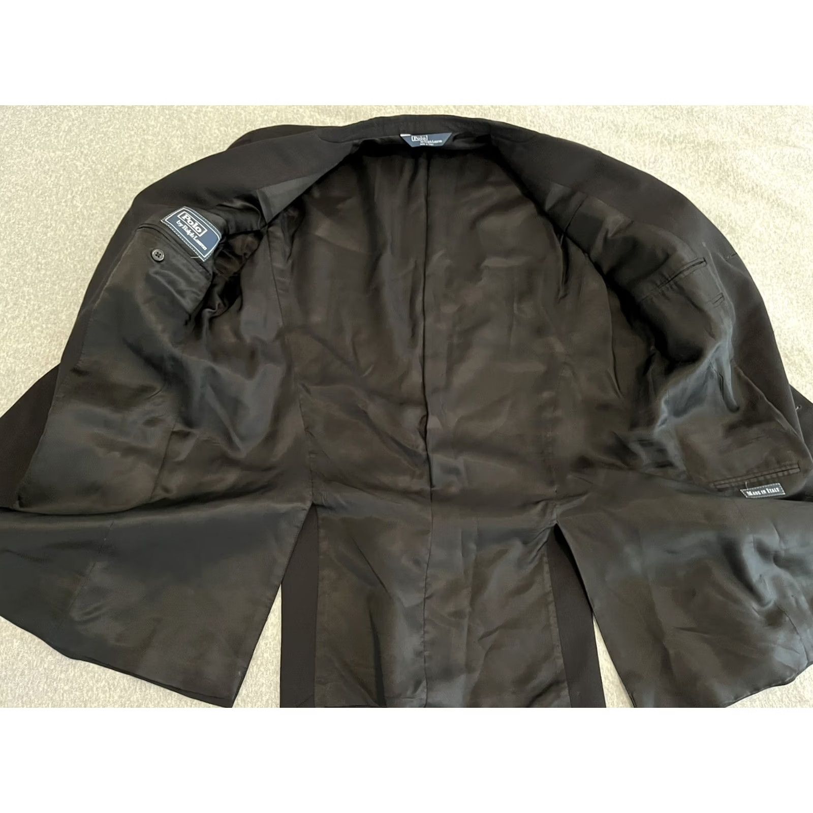 Polo Ralph Lauren VINTAGE Polo Ralph Lauren Black Wool Mohair Blazer Sport Coat Jacket 42L Mens Blue Label Size US XL / EU 56 / 4 - 2 Thumbnail