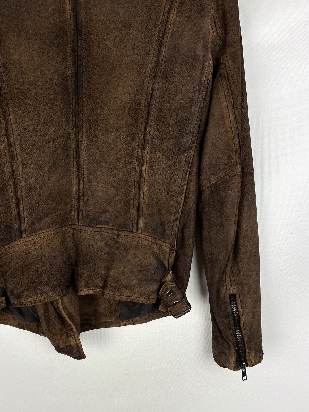 Designer × Muubaa Muubaa ladies goat suede avant-garde biker jacket Size M / US 6-8 / IT 42-44 - 20 Thumbnail