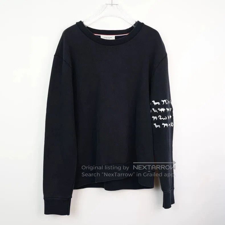Thom Browne Thom Browne Animal Embroidered Sweatshirt. Size US XL / EU 56 / 4 - 2 Thumbnail