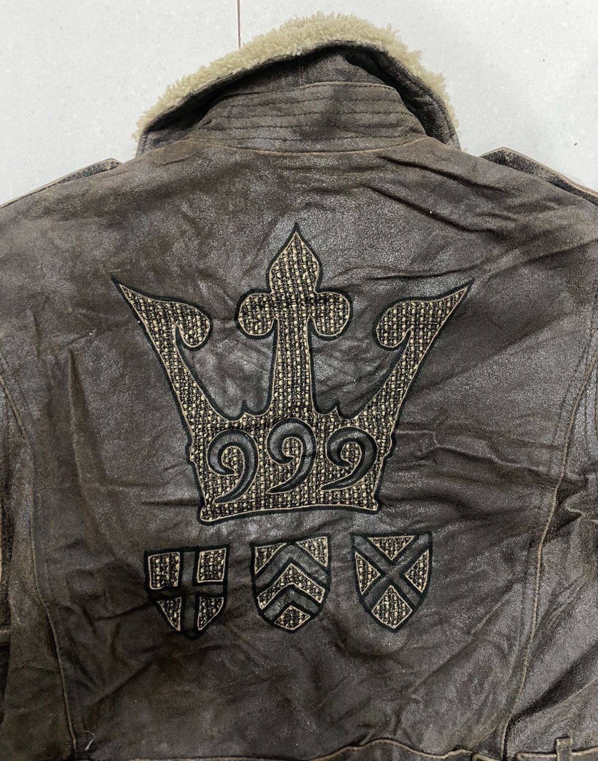 Japanese Brand 90’s Yoshiyuki Konoshi Flight Leather Jacket Size US L / EU 52-54 / 3 - 13 Thumbnail