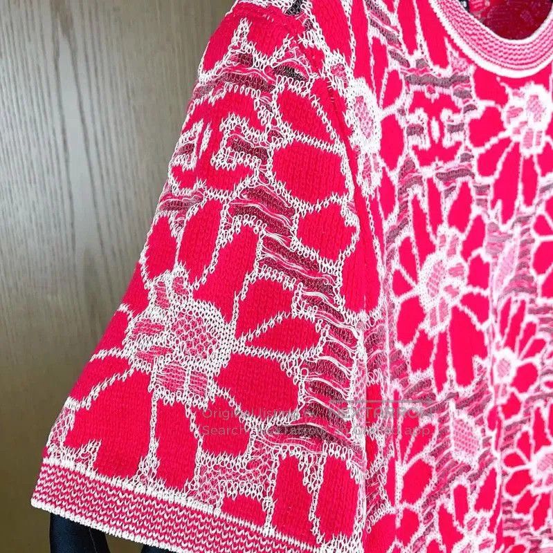 Chanel Chanel Red Wool Blend Short Sleeve T-Shirt . Size S / US 4 / IT 40 - 4 Thumbnail