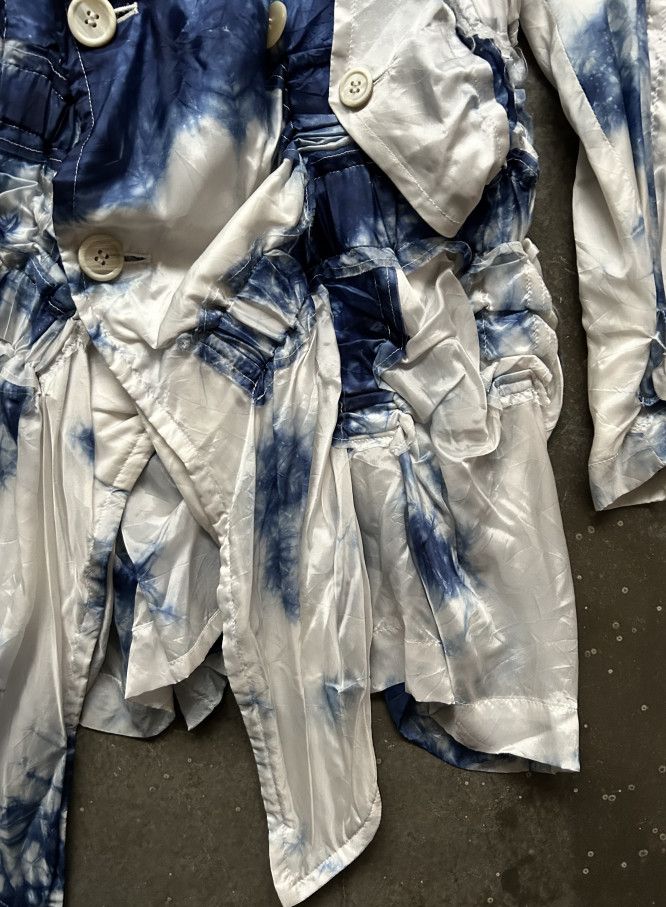 Comme des Garcons Homme Plus SS19 Runway Blue-and-White Porcelain Draped Coat Size US L / EU 52-54 / 3 - 5 Thumbnail