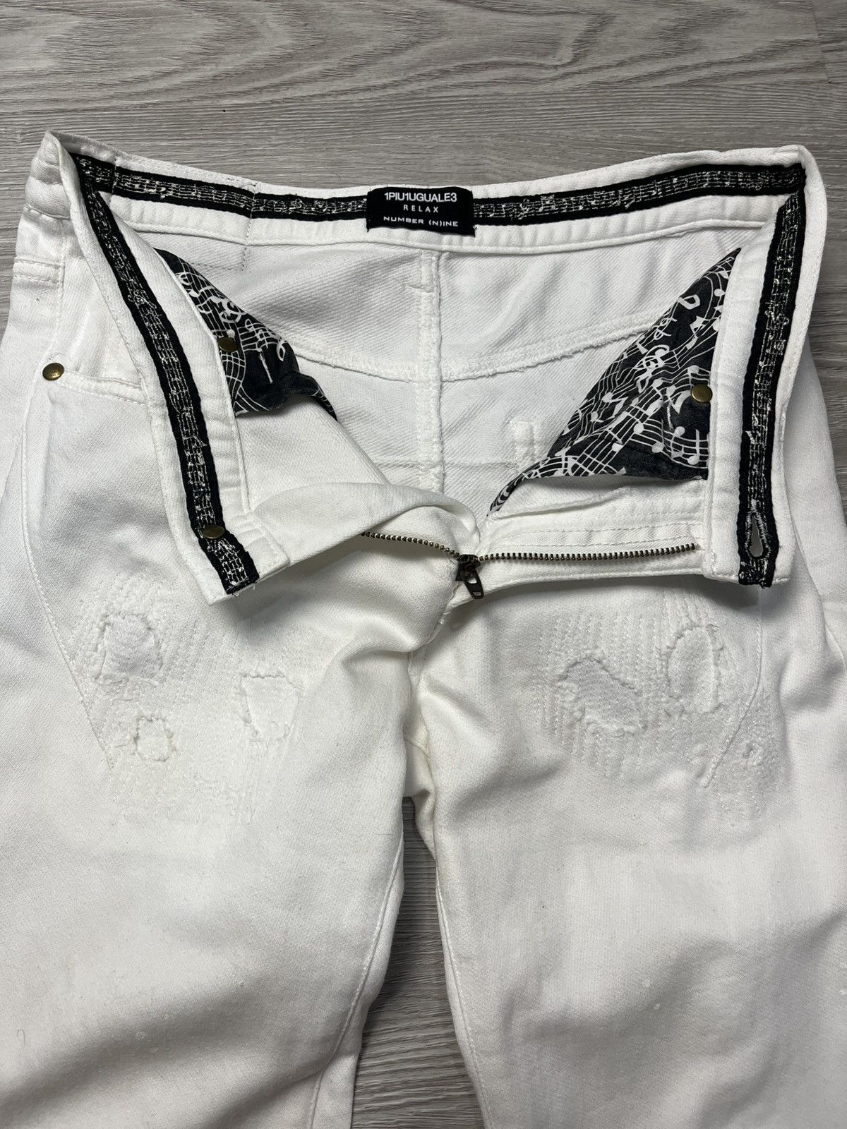 Number (N)ine Number Nine x 1PIU1UGUALE3 Distressed Pants Size US 32 / EU 48 - 10 Thumbnail