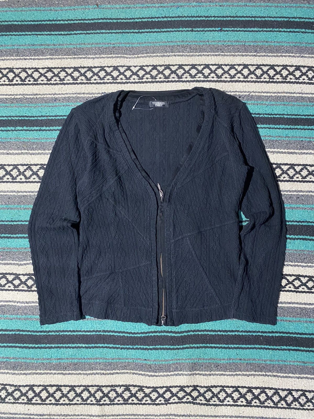 Tornado Mart 2000s Tornado Mart - Double Zip Pattern Cardigan Size US S / EU 44-46 / 1 - 1 Thumbnail