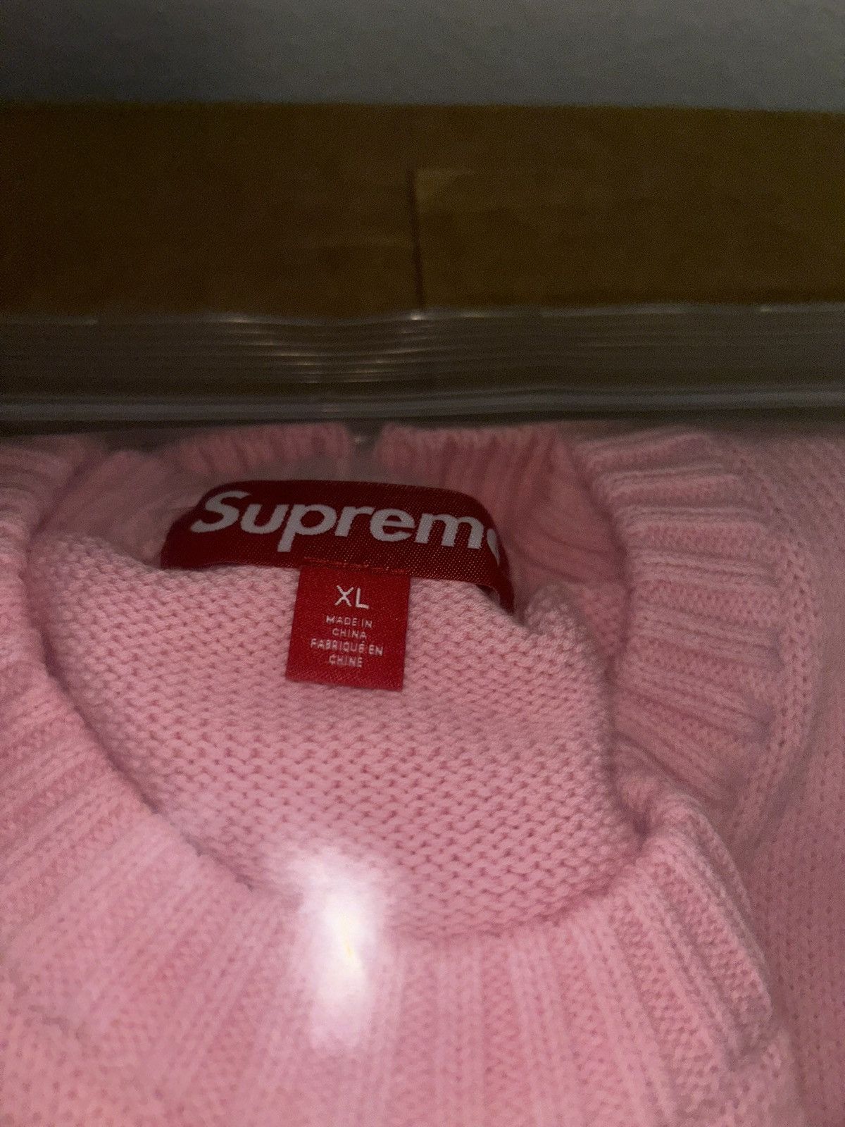 Supreme Supreme Old English Sweater (Pink) Size US XL / EU 56 / 4 - 9 Thumbnail