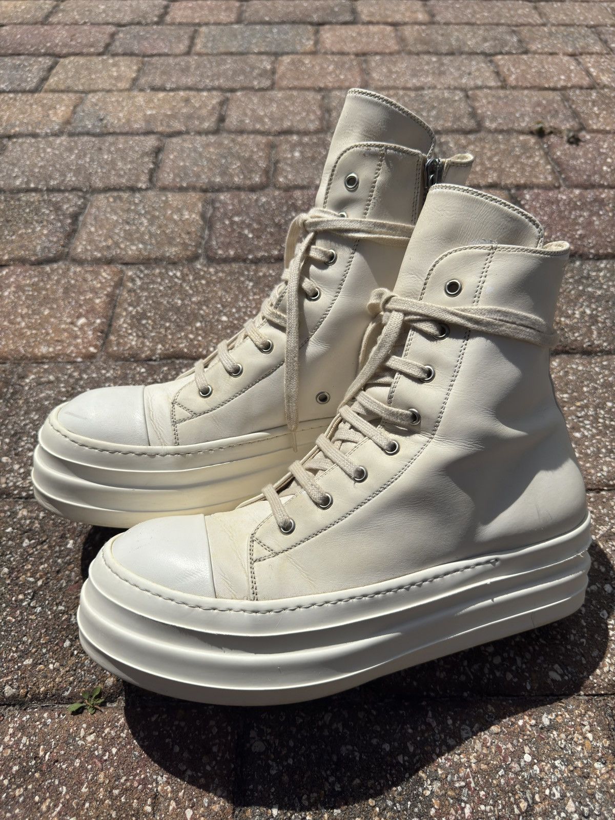 Rick Owens Drkshdw MILK Double Bumper Ramones Size US 10 / EU 43 - 5 Thumbnail