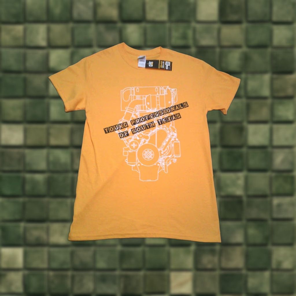 Vintage CAT Caterpillar T Shirt Mens Small Yellow Double Sided NWT Size US S / EU 44-46 / 1 - 1 Thumbnail