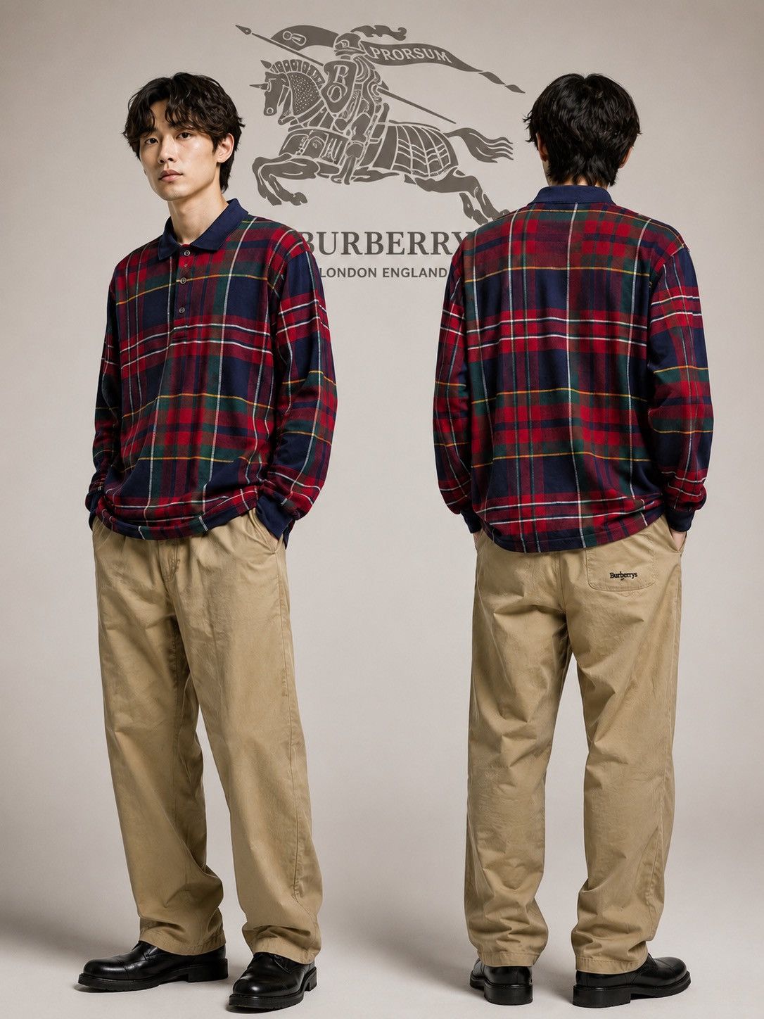 Burberry VTG 80s BURBERRY MADE IN USA CHECKERED L/S SHIRTS Size US S / EU 44-46 / 1 - 1 Thumbnail