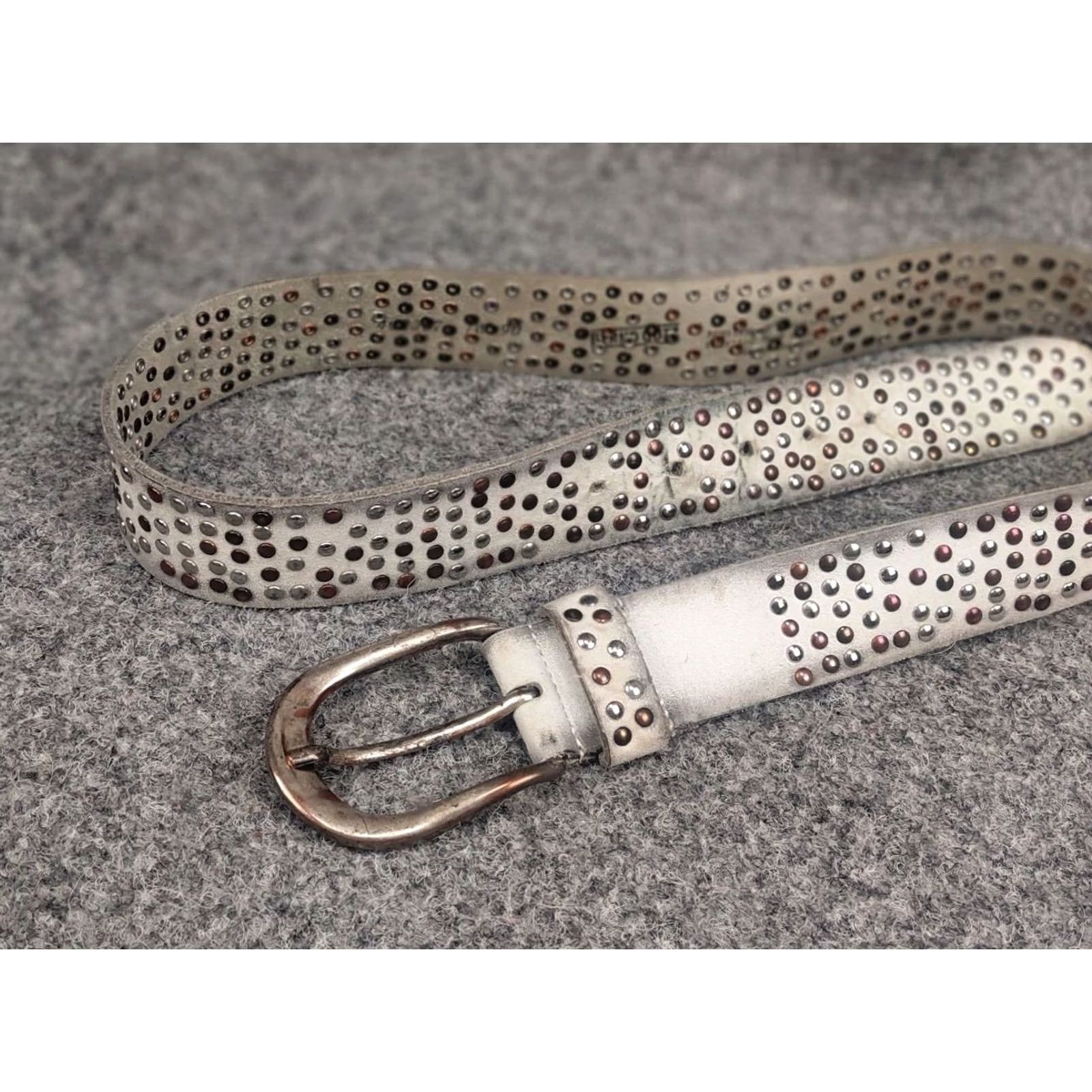 Vintage Vintage Leather Silver Japanese LGB Style Punk Emo Rock Goth belt Size ONE SIZE - 6 Thumbnail