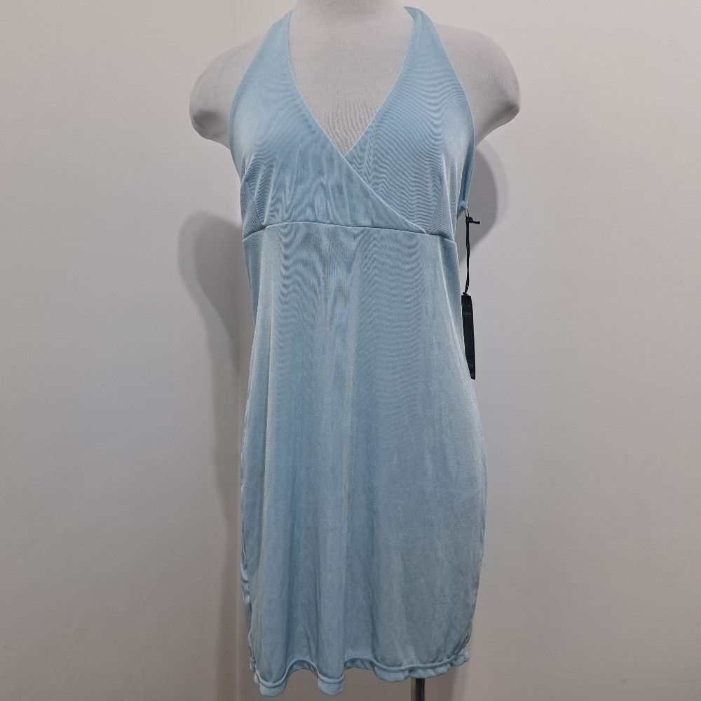 Other Finesse Dani Blueberry Halter Bodycon Mini Dress Size 1X NWT Size XXL / US 16-18 / IT 52-54 - 10 Thumbnail
