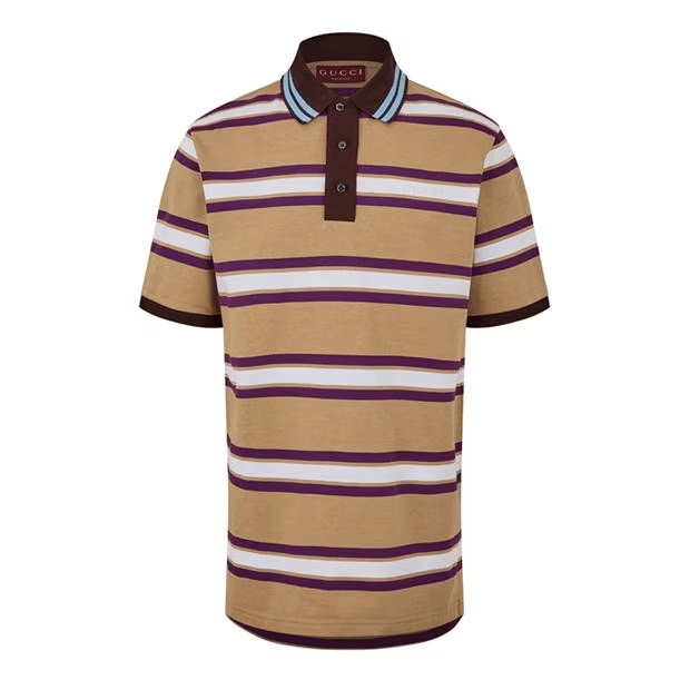 Gucci Short Sleeve Stripe Polo Size US XL / EU 56 / 4 - 1 Thumbnail