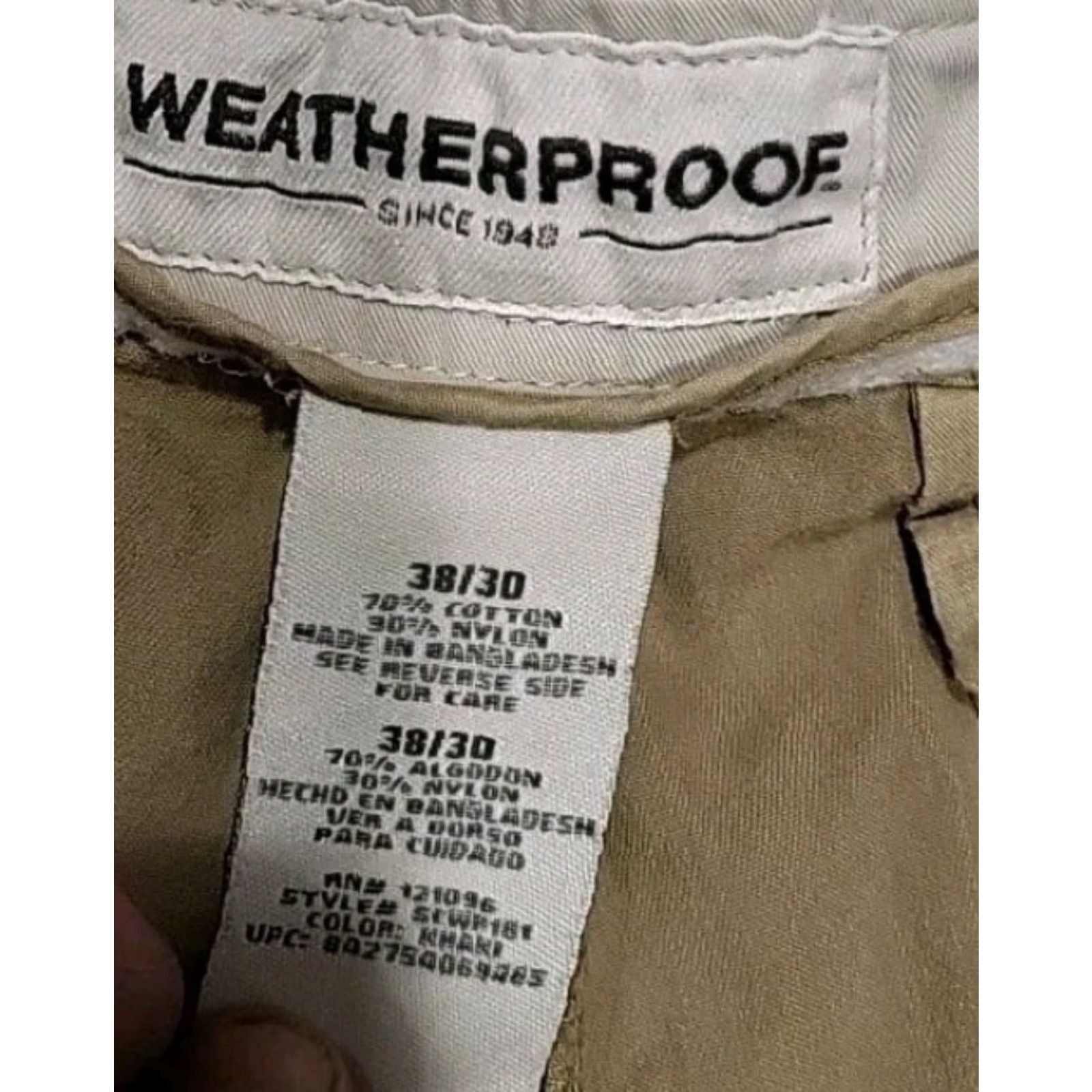 Weatherproof Weatherproof Travel Pants Chino Men 38 Regular 30" Inseam Brown Cotton Blend 7 Pockets Security Pocket Logo Zipper Button Canvas Vintage No Size US 38 / EU 54 - 5 Thumbnail