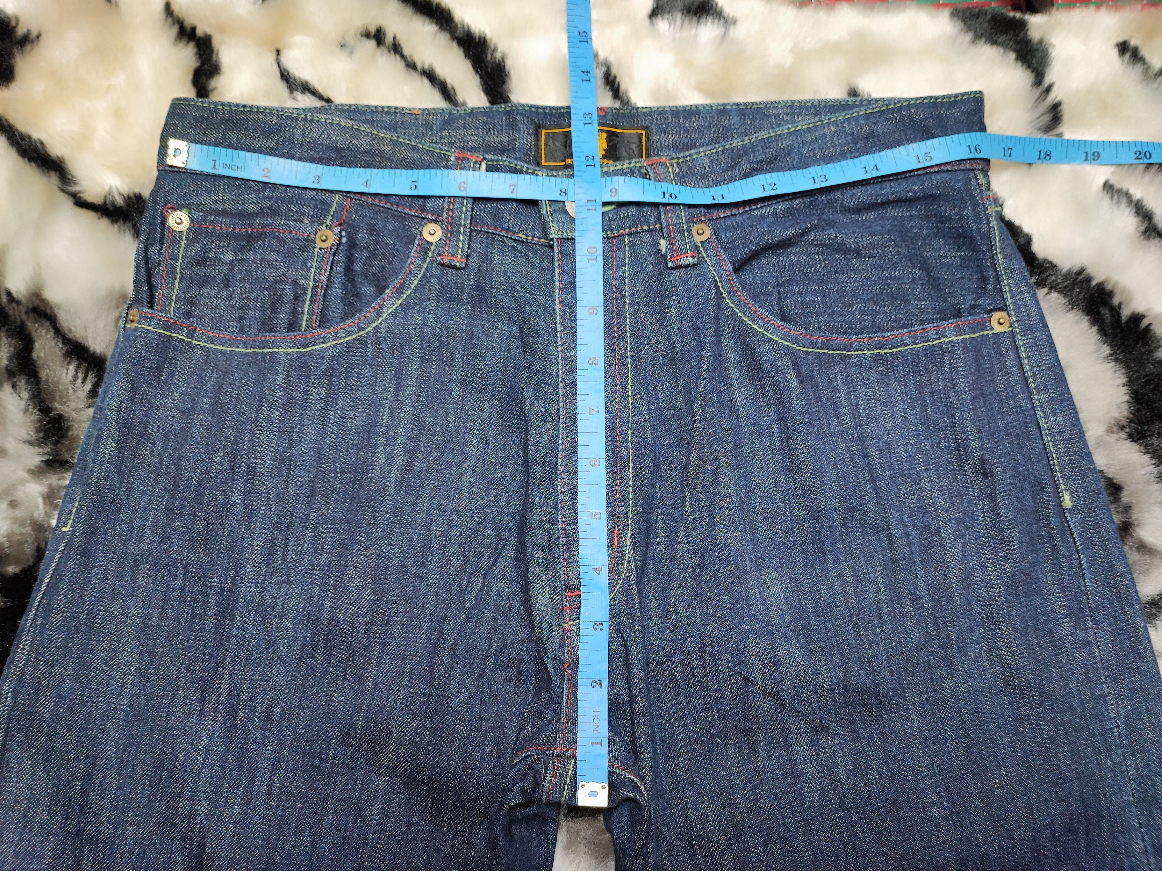 Japanese Brand Vintage Zen Kyoto Hand Painted Denim Jeans Size US 32 / EU 48 - 8 Thumbnail