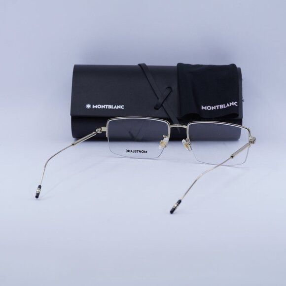 Montblanc 🕶️ New Montblanc MB0113O 004 Gold Eyeglasses 58mm Size ONE SIZE - 10 Thumbnail