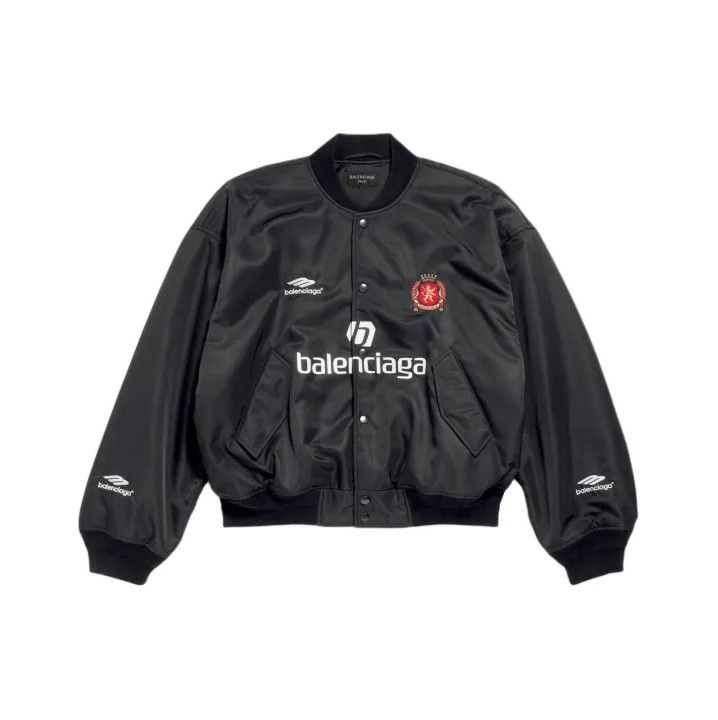 Balenciaga Balenciaga Black Soccer Team Button-Up Jacket Size US M / EU 48-50 / 2 - 1 Thumbnail