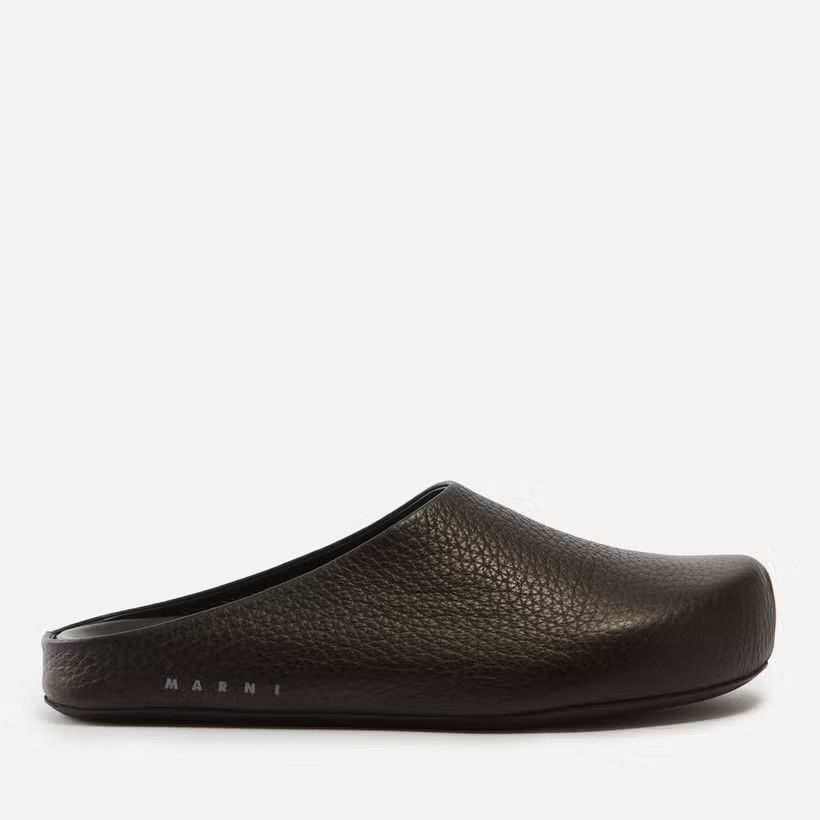 o1y0225 Leather Mules in Black