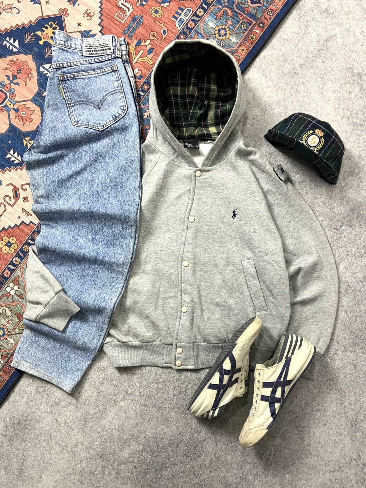 Vintage Vtg 90’s Polo Ralph Lauren Varsity Hoodie Size US M / EU 48-50 / 2 - 1 Thumbnail
