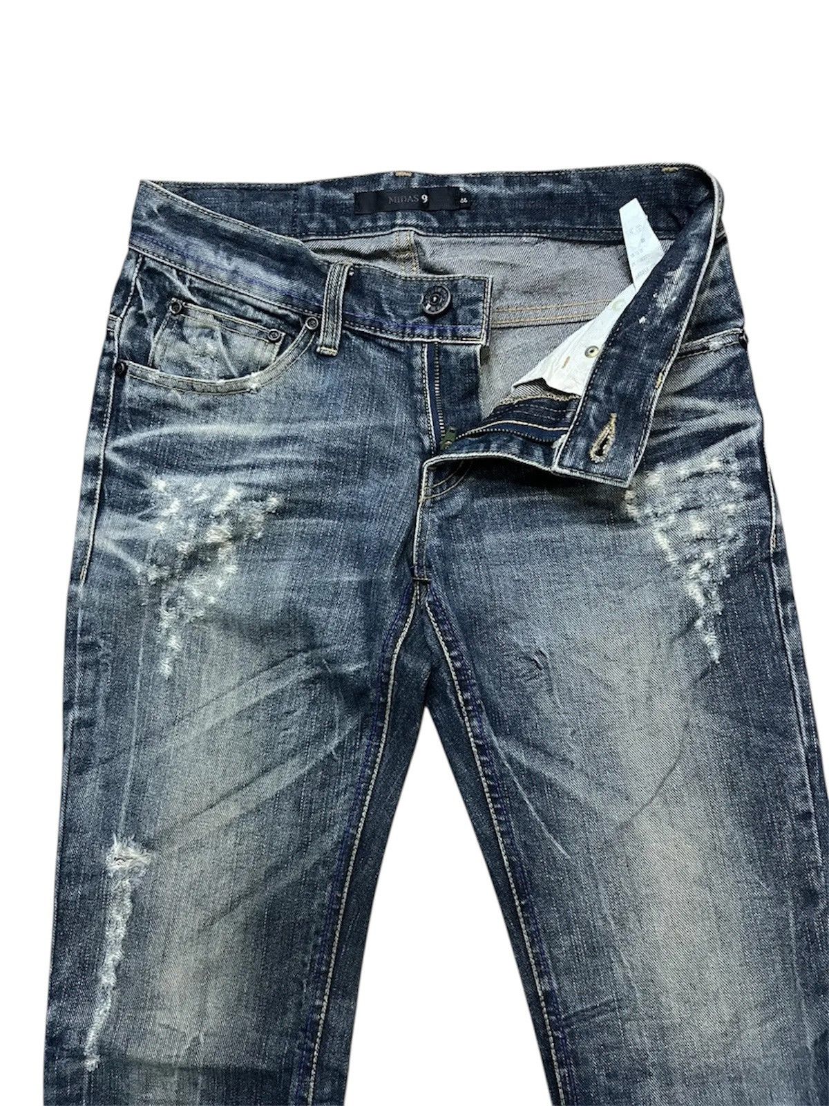 If Six Was Nine MIDAS Distressed Flare Jeans Size US 28 / EU 44 - 8 Thumbnail
