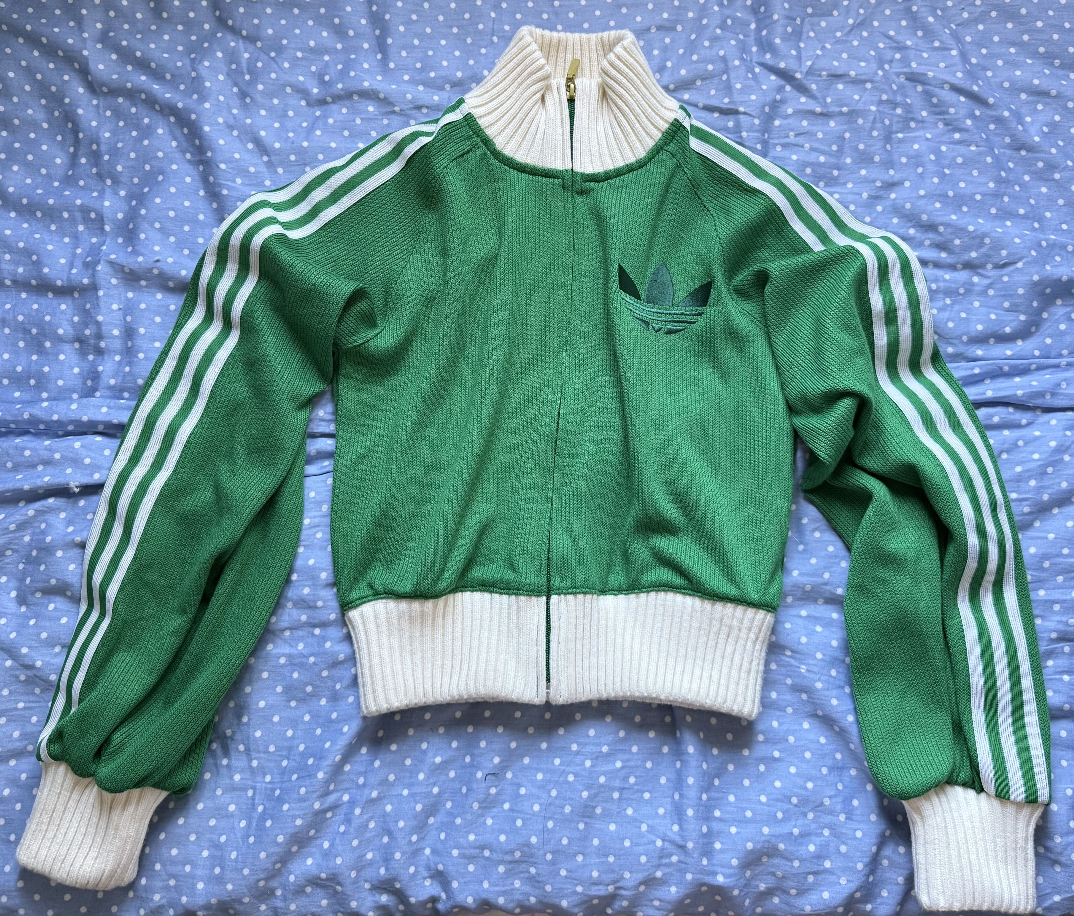 adidas Originals 'adicolor 70s' blouson track top in green