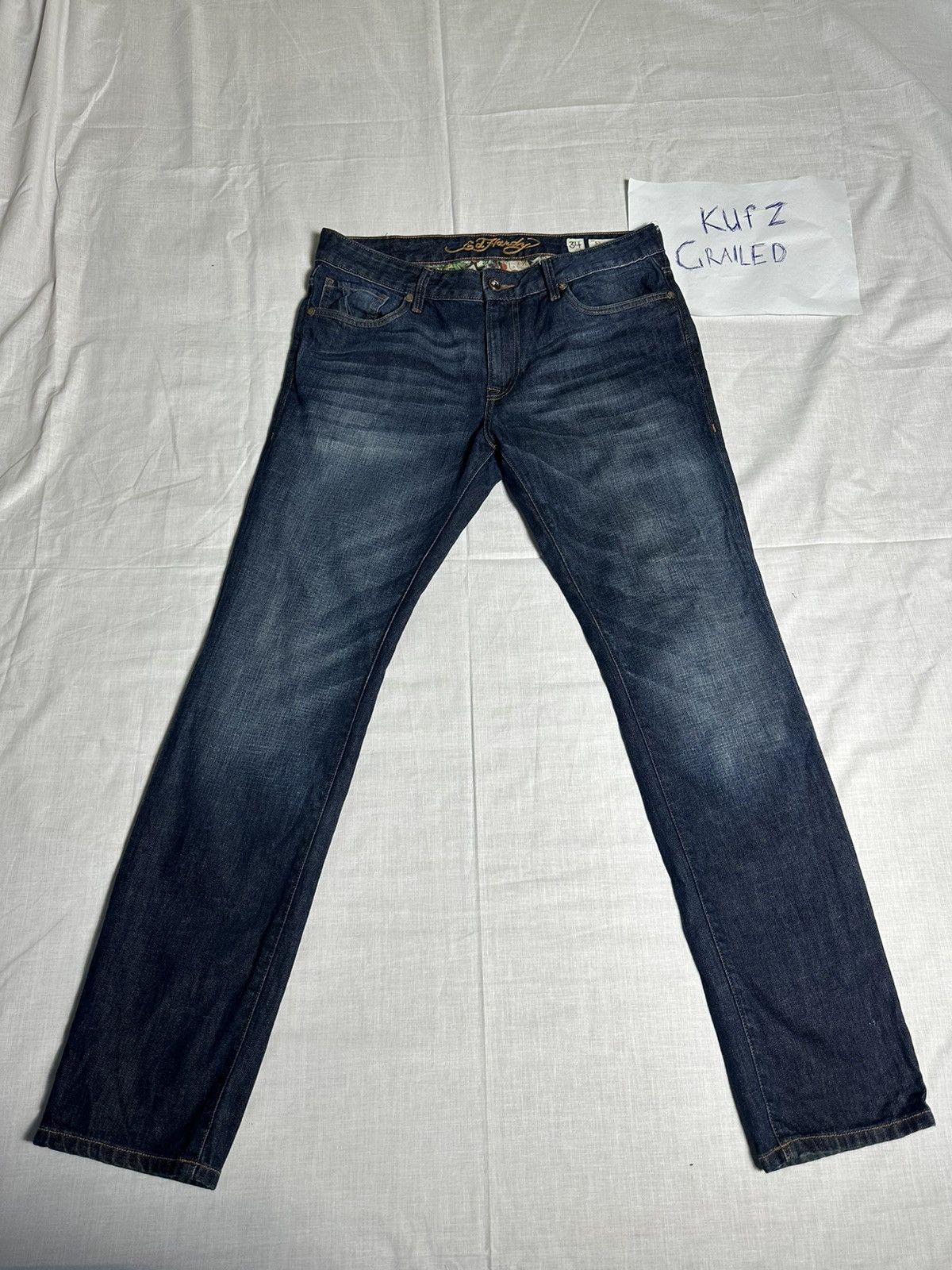 Christian Audigier × Ed Hardy × Vintage Y2K Ed Hardy Jeans Size US 34 / EU 50 - 1 Thumbnail