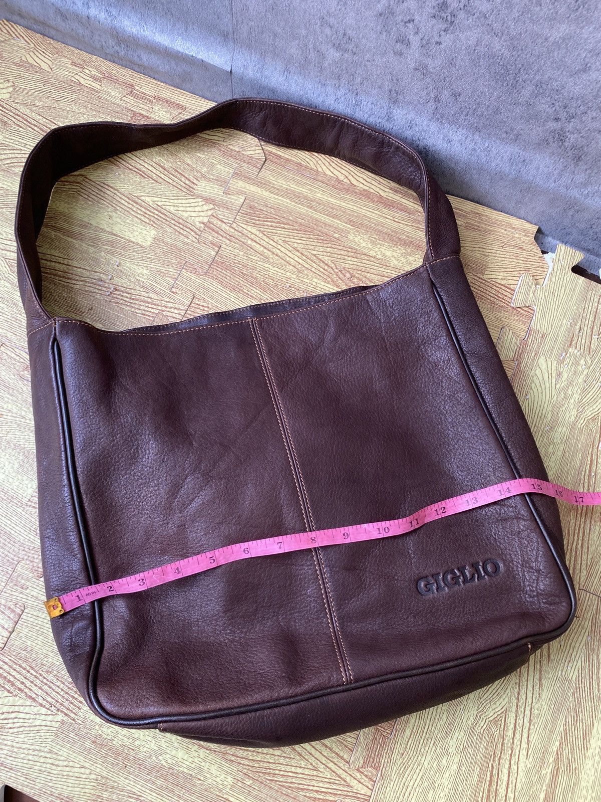Genuine Leather × Japanese Brand × Leather Vintage Giglo Japan Leather Bag Size ONE SIZE - 11 Thumbnail
