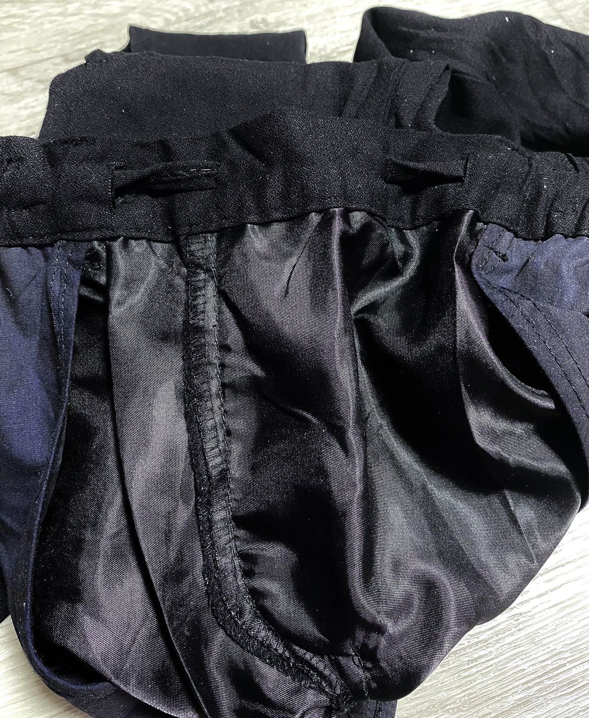 These Glory Days These Glory Days T Ollie Pants Drawstring Black Wool Trouser Size US 32 / EU 48 - 14 Thumbnail
