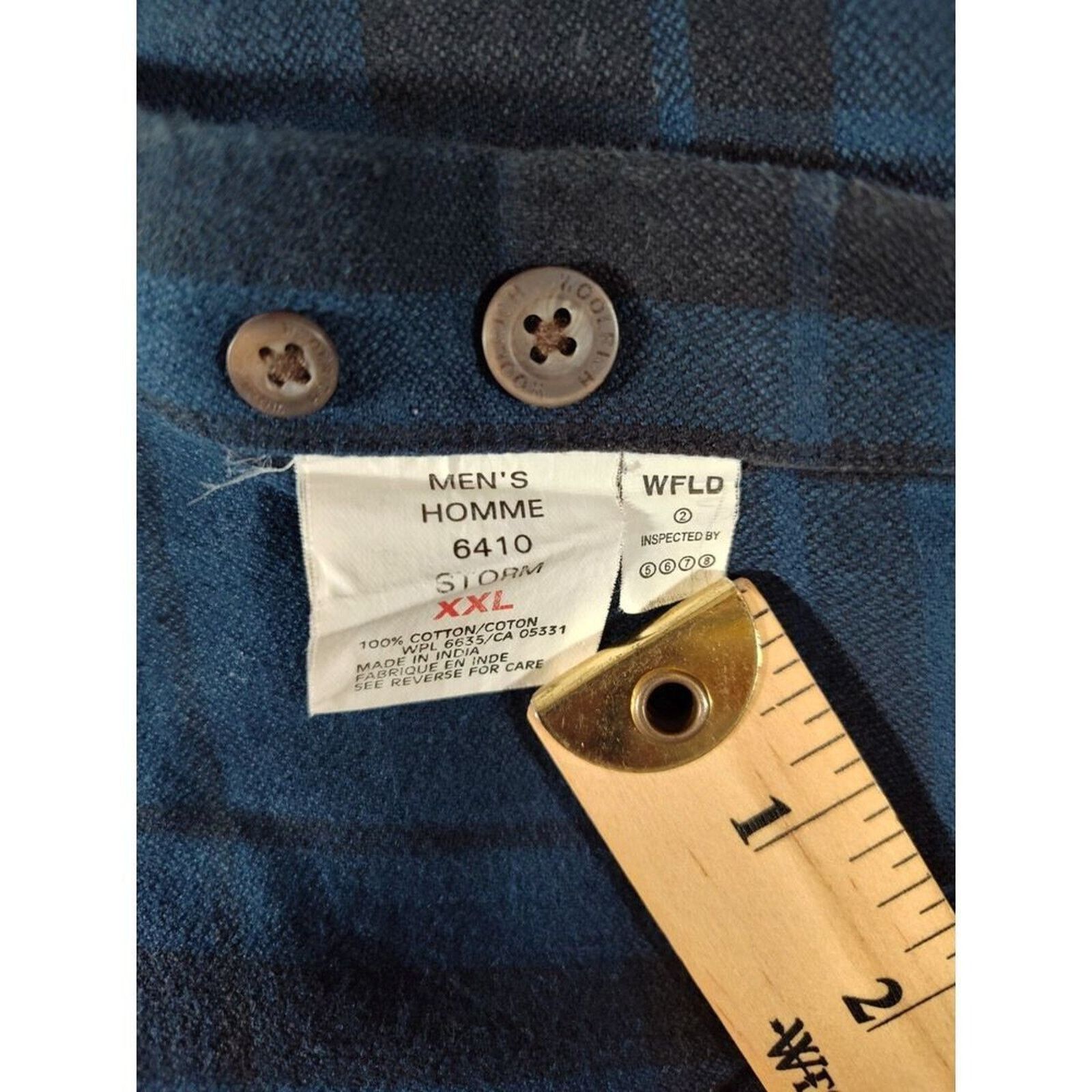 Woolrich Woolen Mills Woolrich VTG Storm Shirt 2XL Blue Black Plaid Flannel Heavy Size US XXL / EU 58 / 5 - 11 Thumbnail