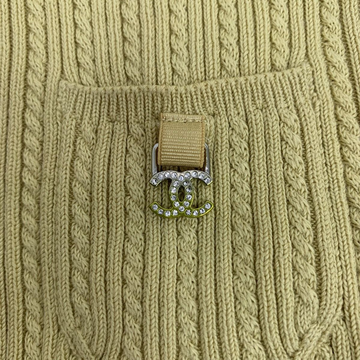 Chanel Chanel Yellow Short Sleeve Knit Top K26WX Size S / US 4 / IT 40 - 5 Thumbnail