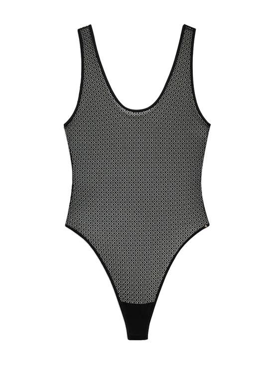 Anine Bing ANINE BING Women Bodysuit Tops A1010685 BLK26 BLACK Size S / US 4 / IT 40 - 1 Thumbnail