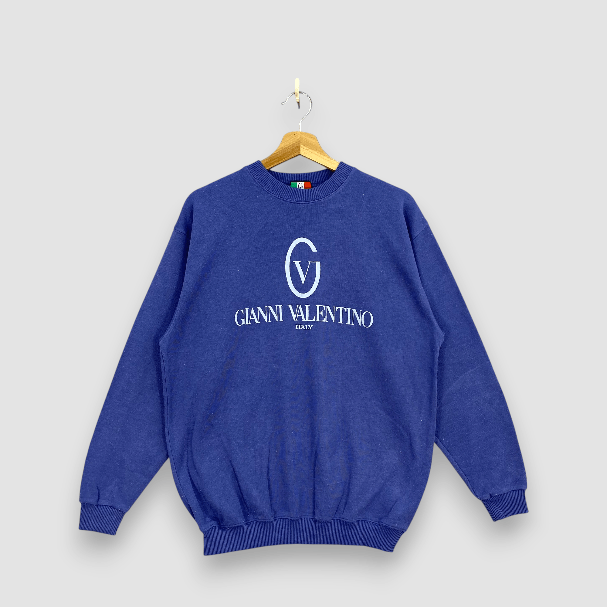 Valentino Vintage 90s Gianni Valentino Spell Out Pullover Sweatshirt Size US M / EU 48-50 / 2 - 1 Thumbnail
