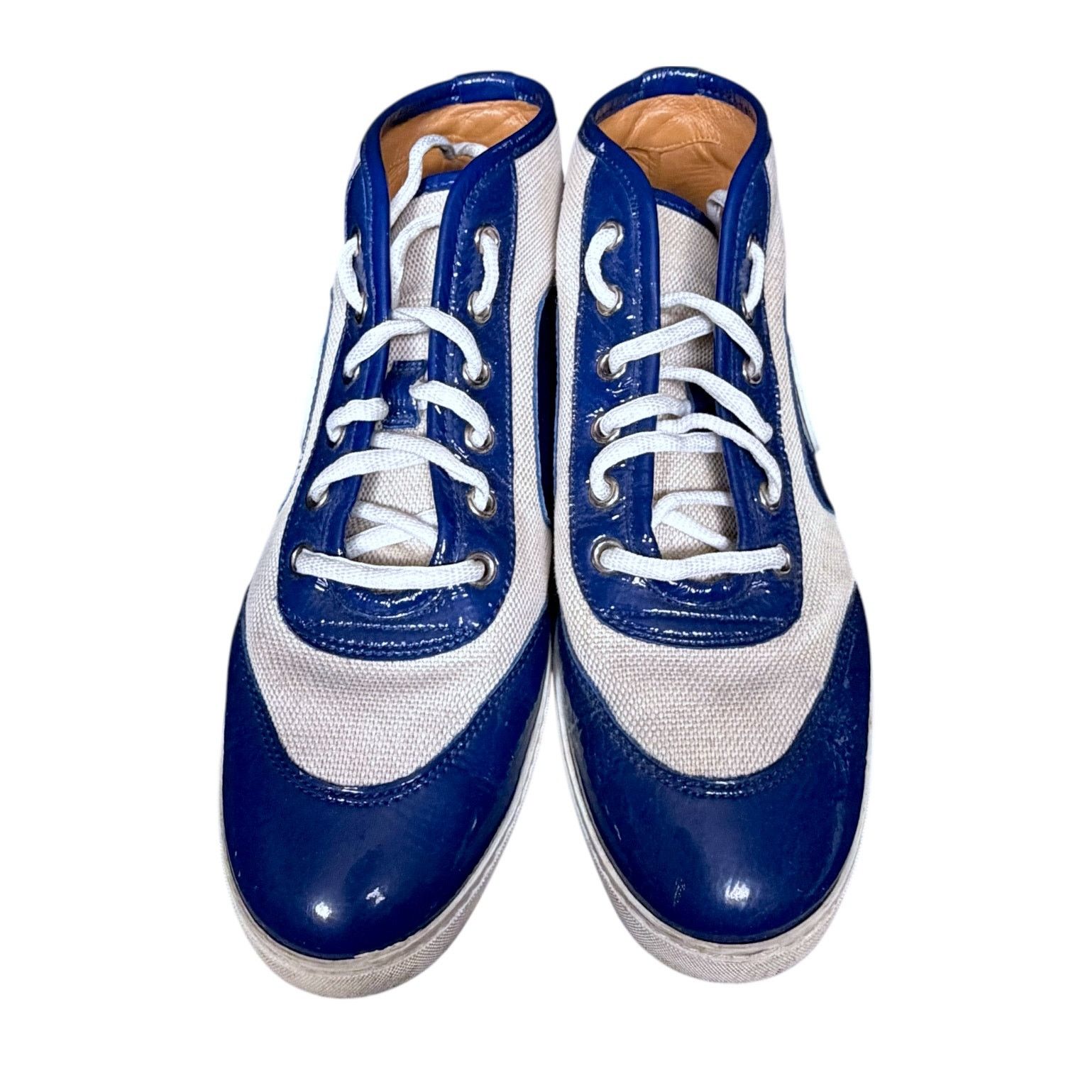 Gucci Men's Gucci Canvas/Patent Leather Hi-Top Shoes US 6 $795 Size US 6 / EU 39 - 2 Thumbnail