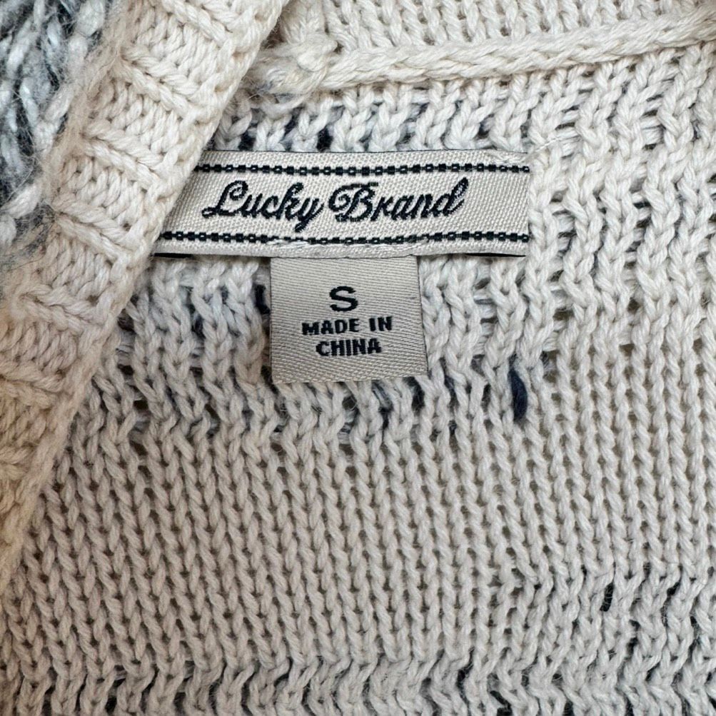 Lucky Brand Lucky Brand Striped Open Knit Cardigan S Size S / US 4 / IT 40 - 4 Thumbnail