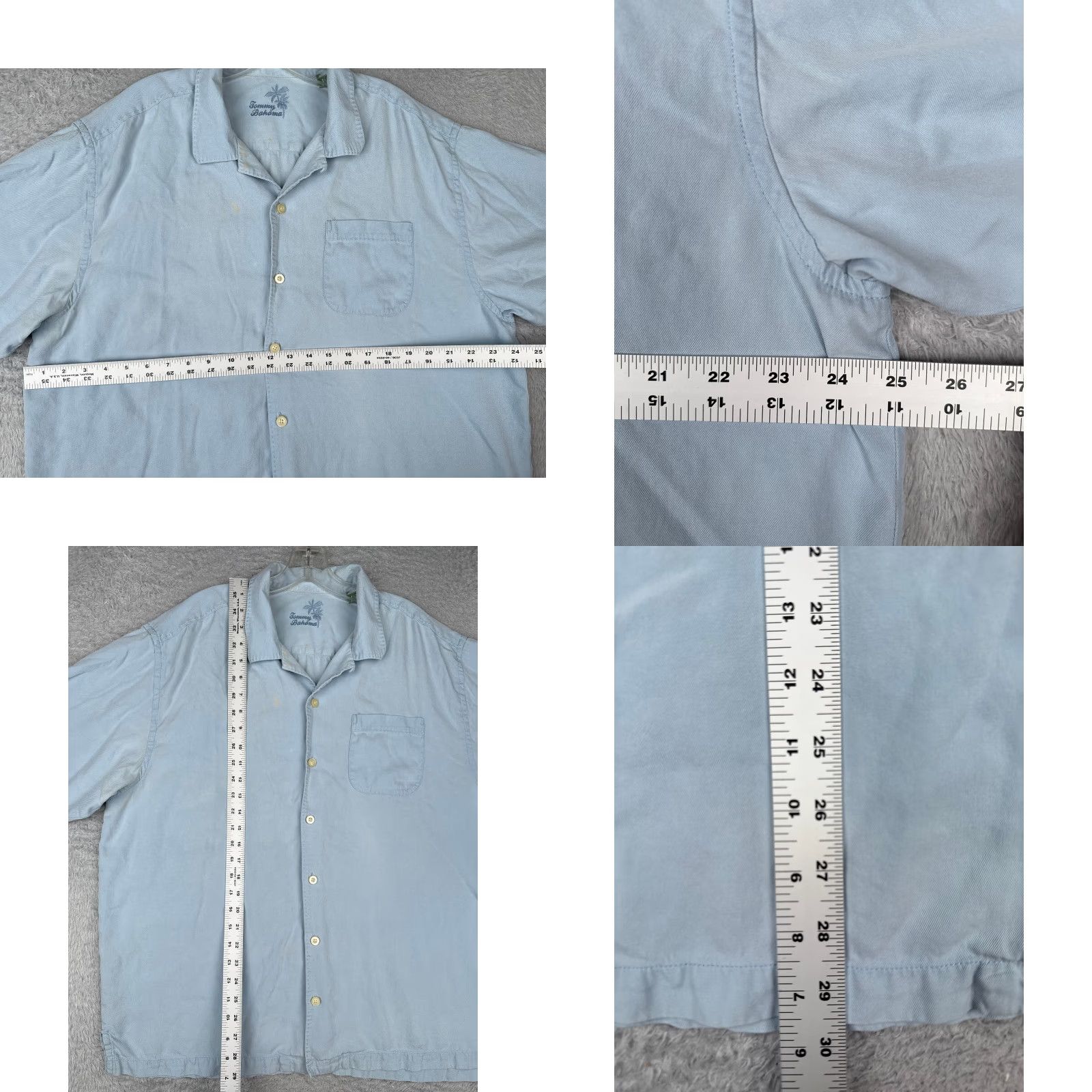 Tommy Bahama Tommy Bahama Shirt Men Extra Large Blue 100% Silk Button Up Camp Pocket Size US XL / EU 56 / 4 - 8 Thumbnail