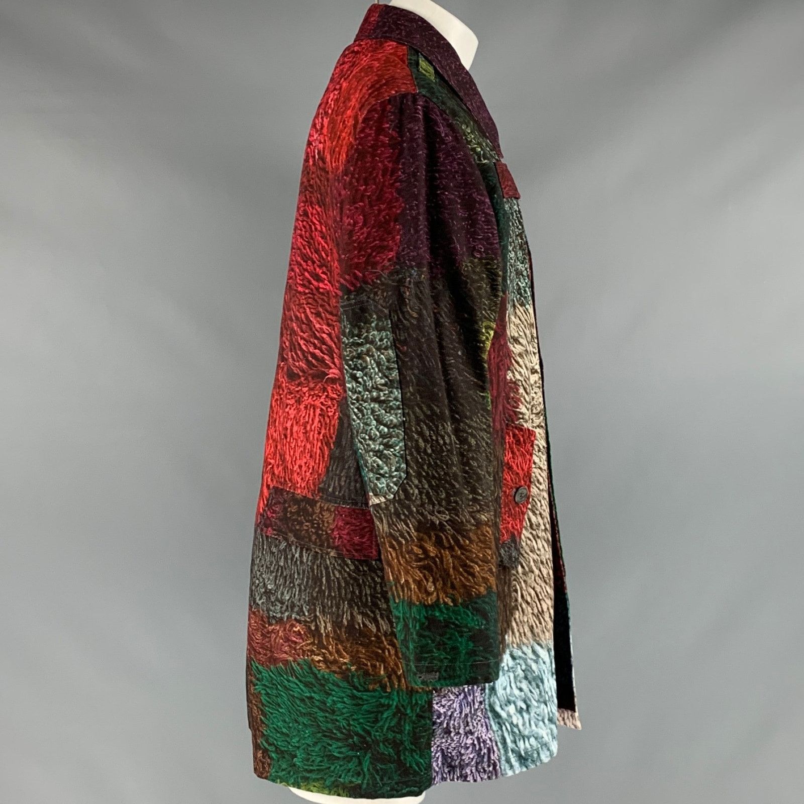 Pierre-Louis Mascia PIERRE-LOUIS MASCIA Size 40 Multi-Color Print Cotton Coat Size US XXS / EU 40 - 3 Thumbnail