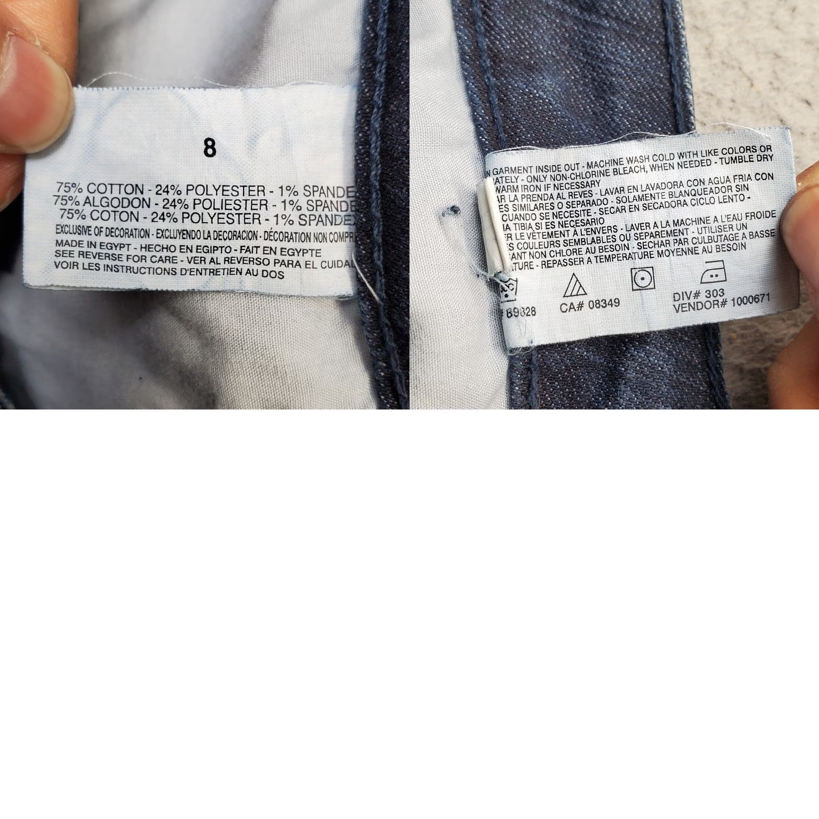 Denime Jeanstar Jeans Womens 8 Blue Denim Straight Stretch Comfort 5-Pocket Vintage No Boho Whiskered Size 30" / US 8 / IT 44 - 8 Thumbnail