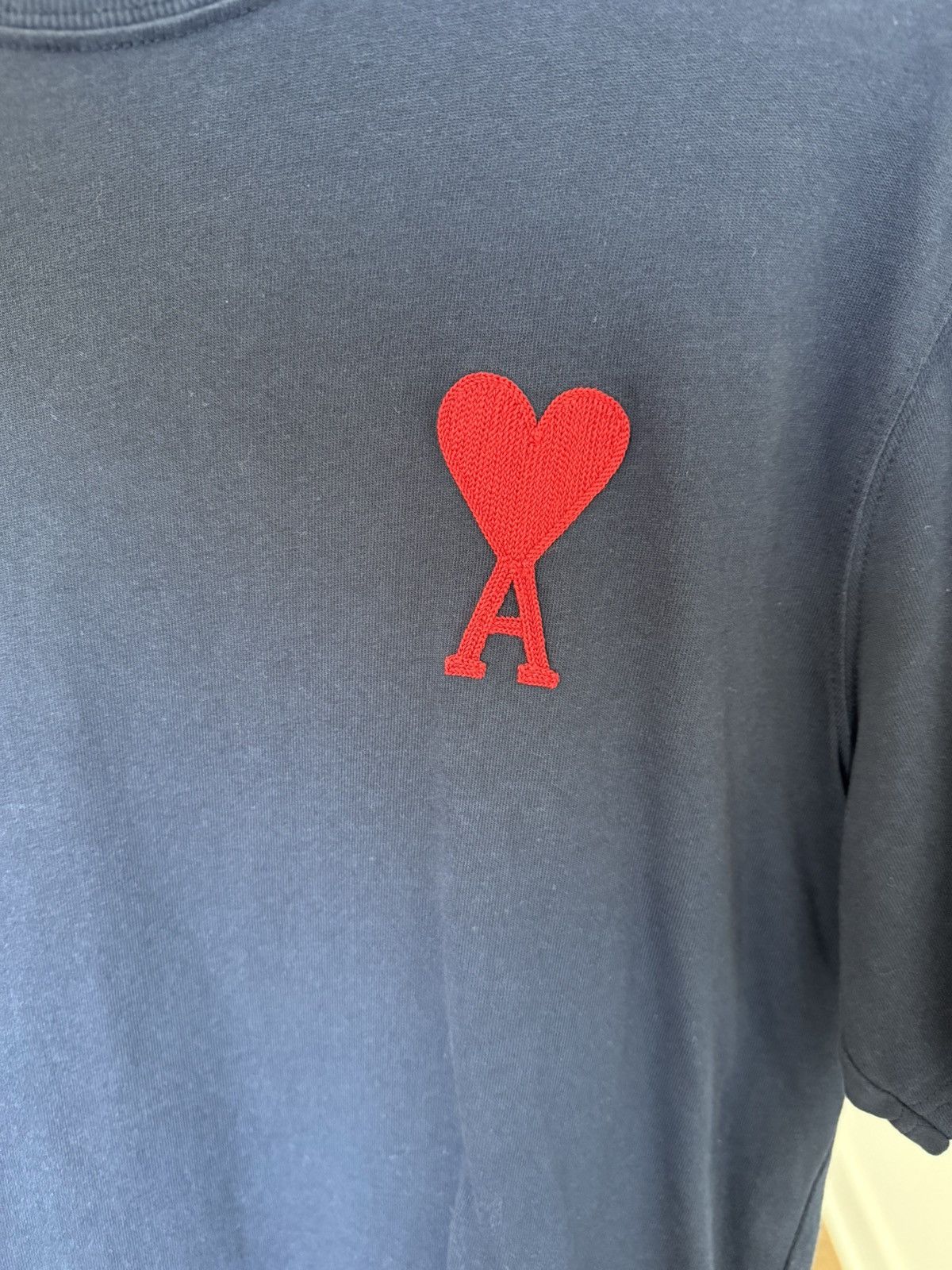 AMI AMI SSENSE Exclusive Navy Embroidered T-Shirt Size US M / EU 48-50 / 2 - 5 Thumbnail