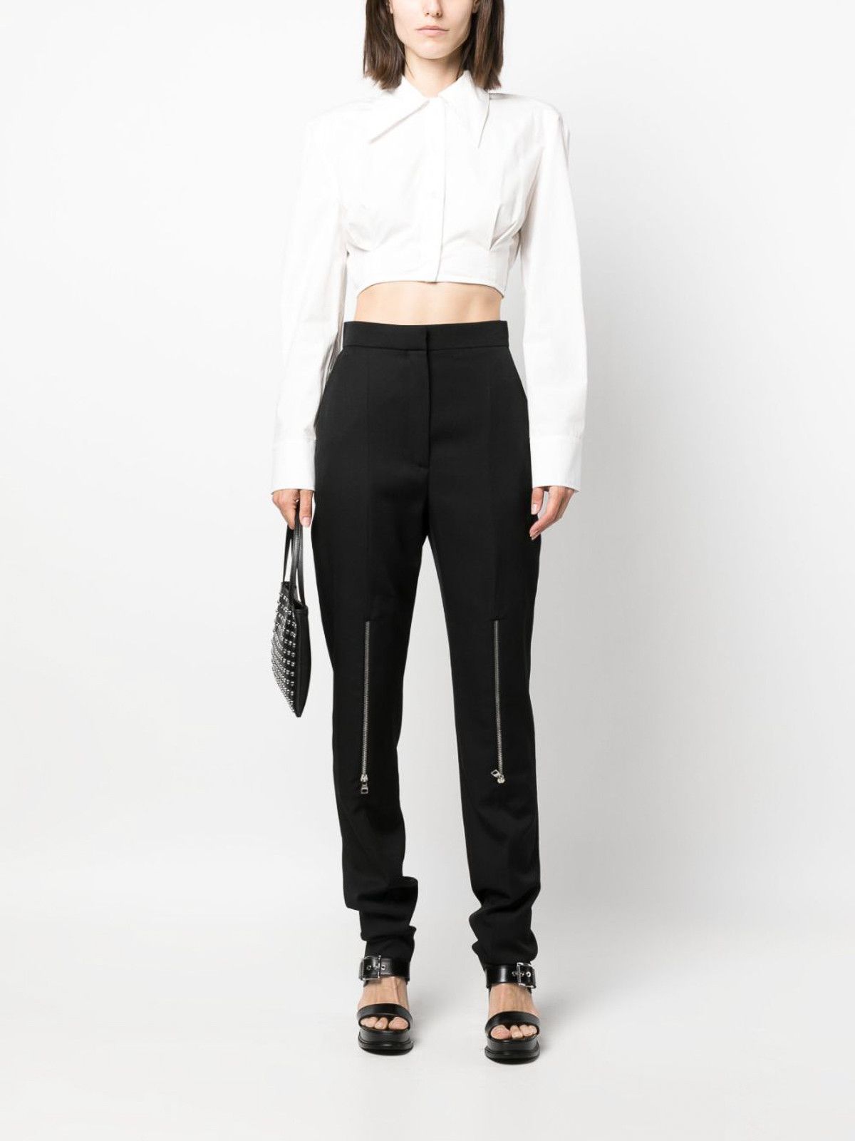 Alexander McQueen o1y0325 Pant in Black Size 27" / US 4 / IT 40 - 2 Thumbnail