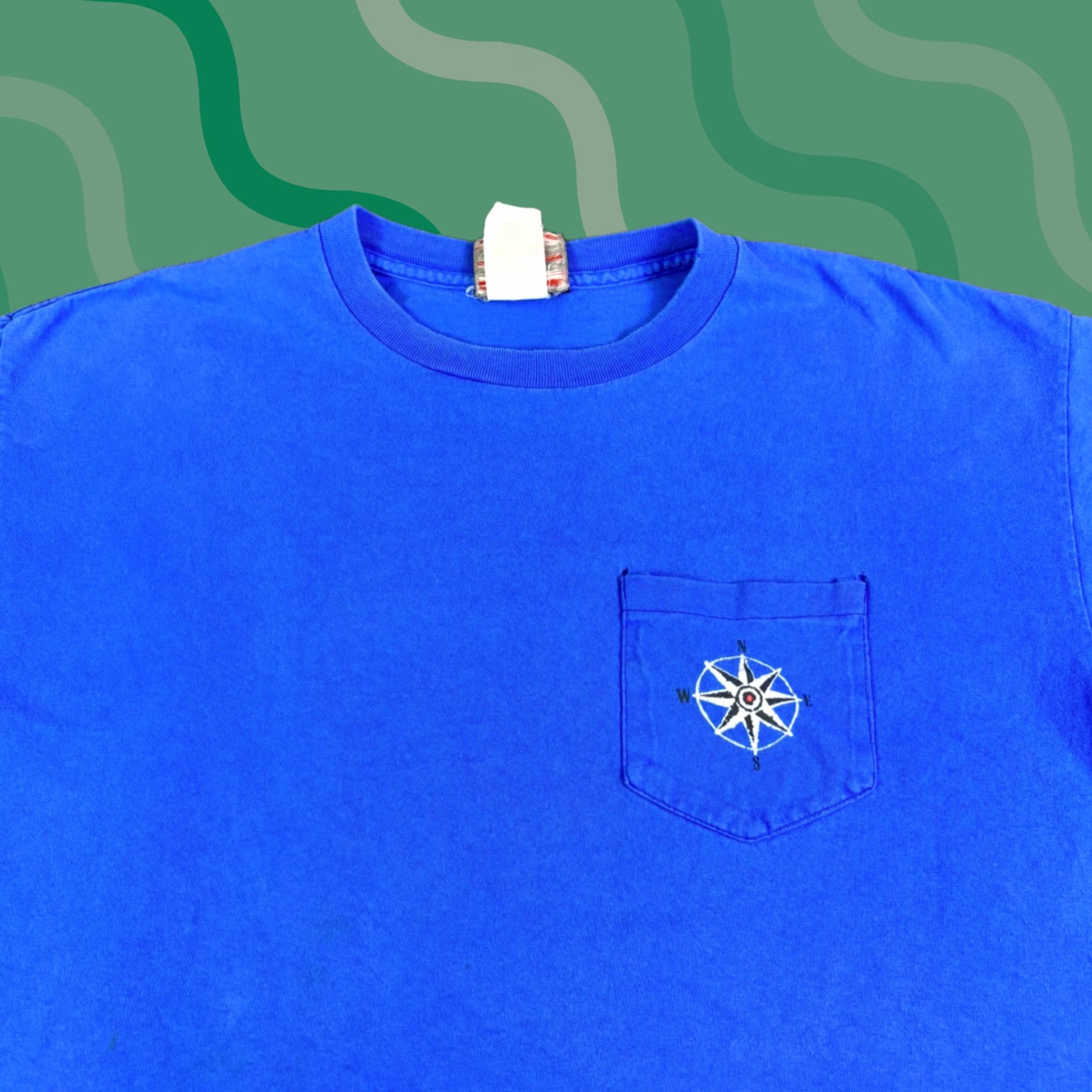 Vintage VINTAGE 90s Make The Run Ski Graphic Pocket T-Shirt Blue Large Mens Short Sleeve Cotton Shipping 1-2 Days Size US L / EU 52-54 / 3 - 1 Thumbnail