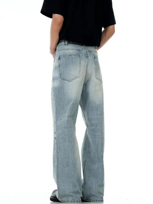 VIBE American retro light blue street casual loose flared jeans Size US 32 / EU 48 - 4 Thumbnail