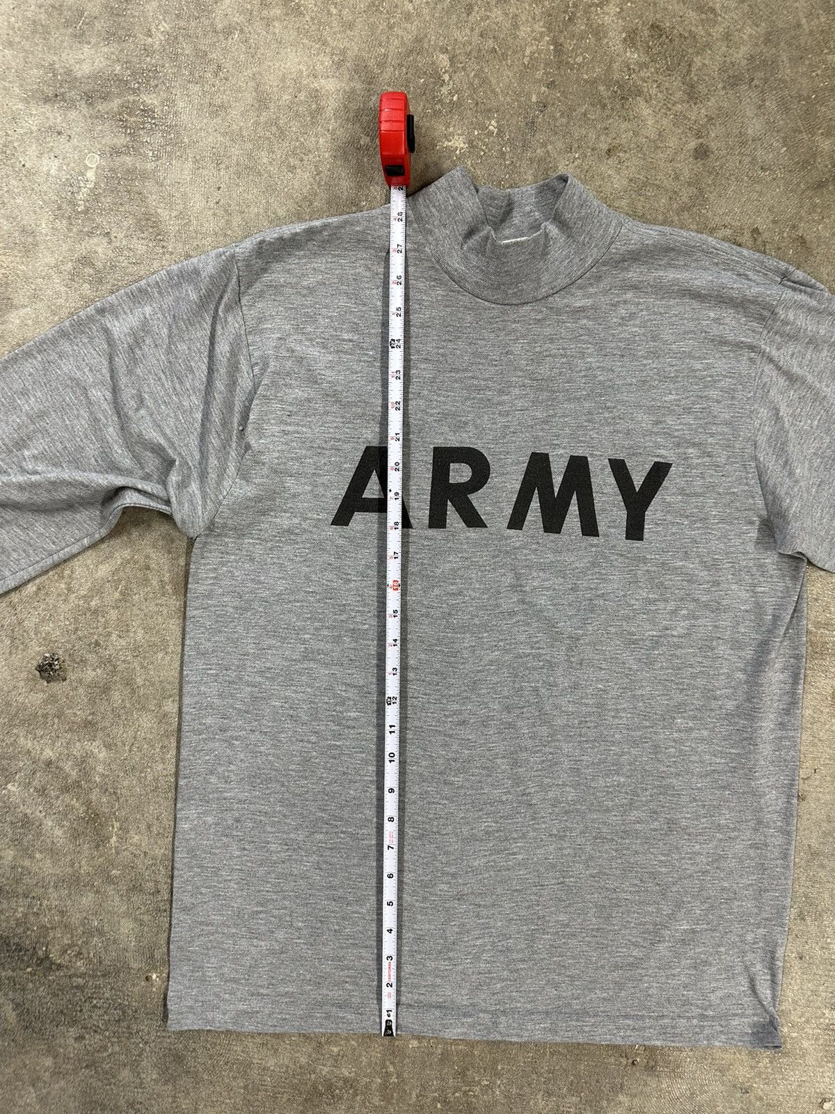 Vintage Vintage 90s Army Military Mockneck Spell Out T-Shirt Size US M / EU 48-50 / 2 - 9 Thumbnail