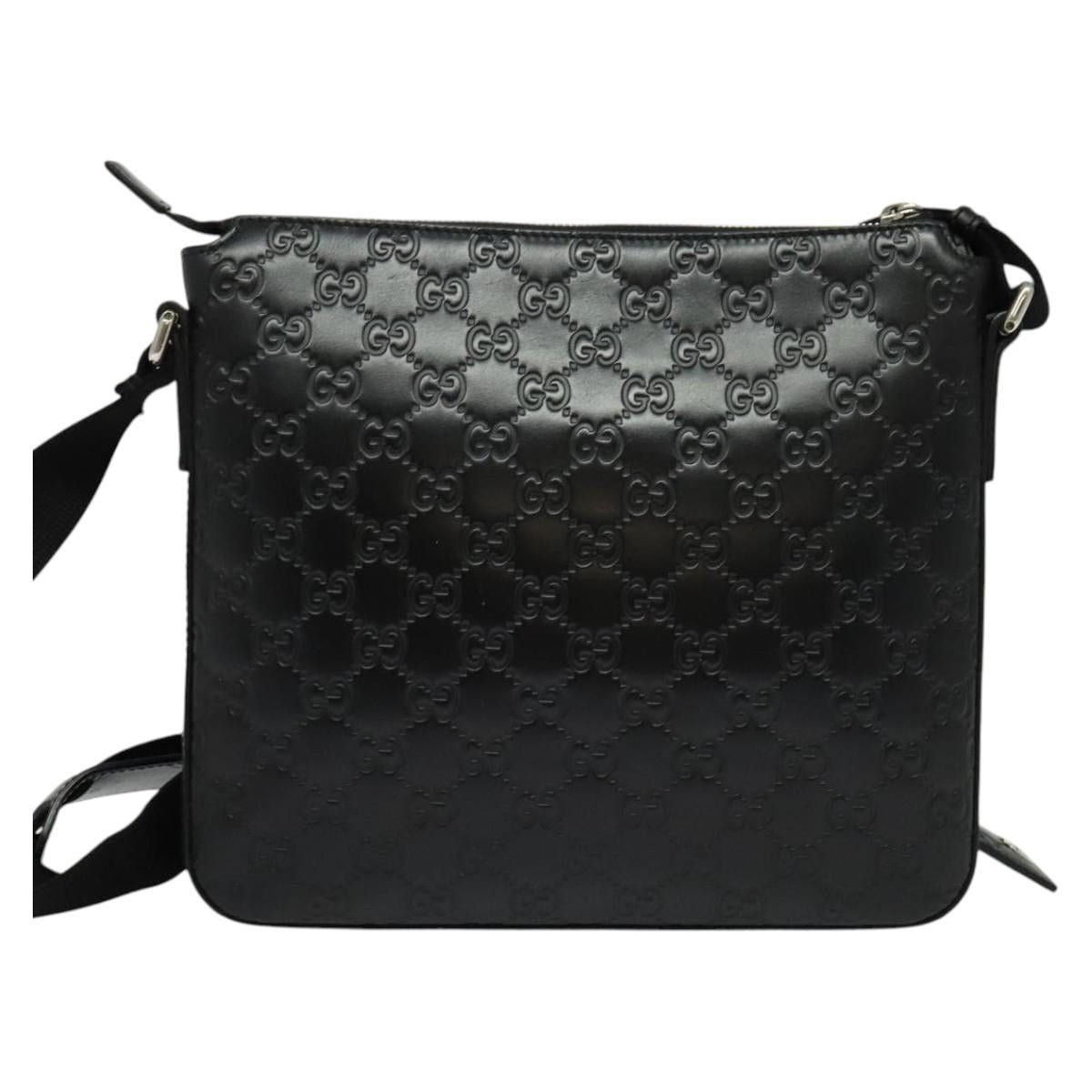 Gucci GUCCI GG Canvas Guccissima Shoulder Bag Leather Silver Black Size ONE SIZE - 3 Thumbnail