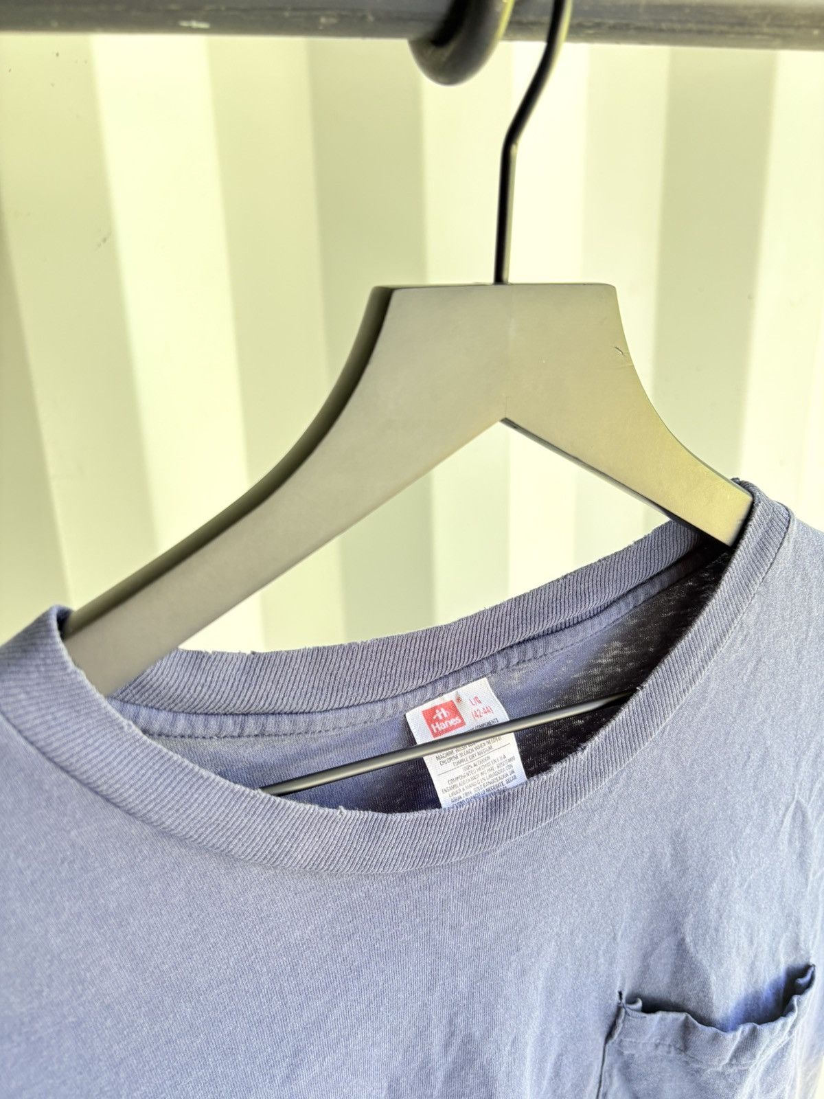 Vintage Thrashed Faded Shirt Distressed Boxy Fit Pocket ERD Grunge Size US L / EU 52-54 / 3 - 3 Thumbnail