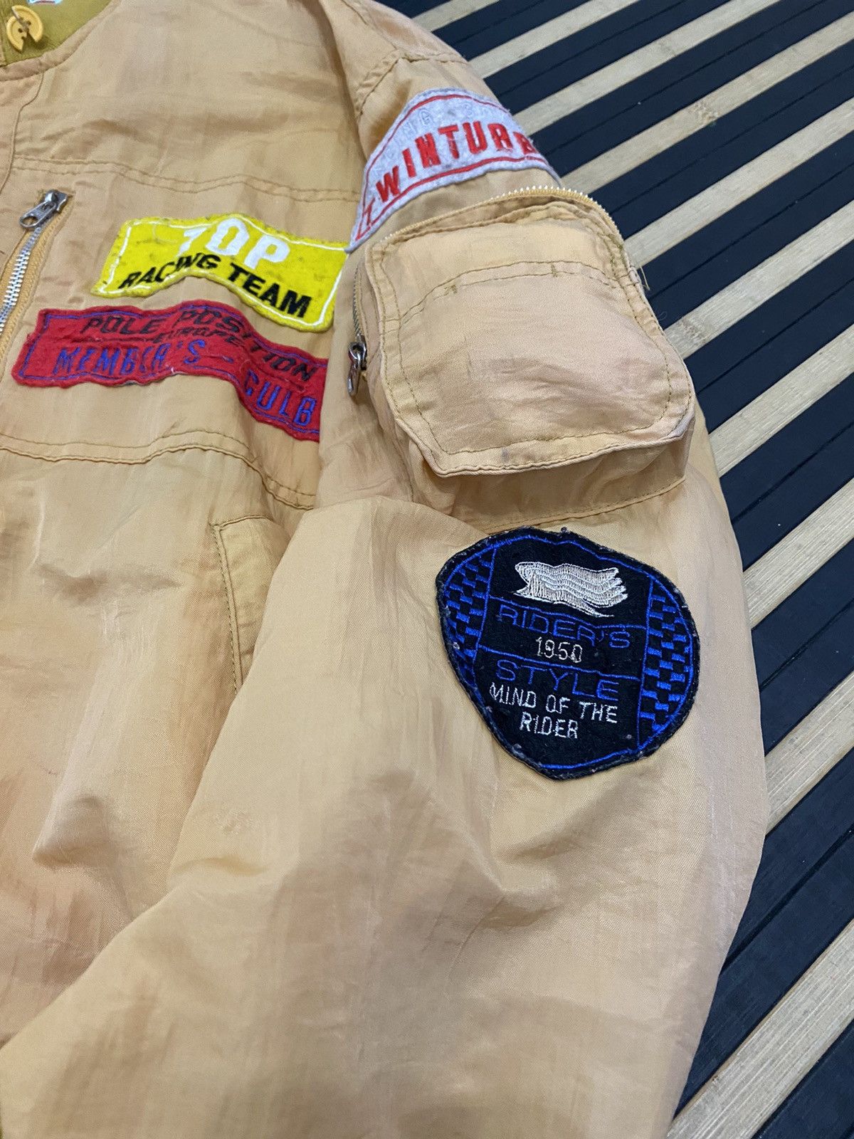 Japanese Brand × Vintage Vintage Top Racing Team Twin Turbo Bomber Jacket Size US L / EU 52-54 / 3 - 14 Thumbnail