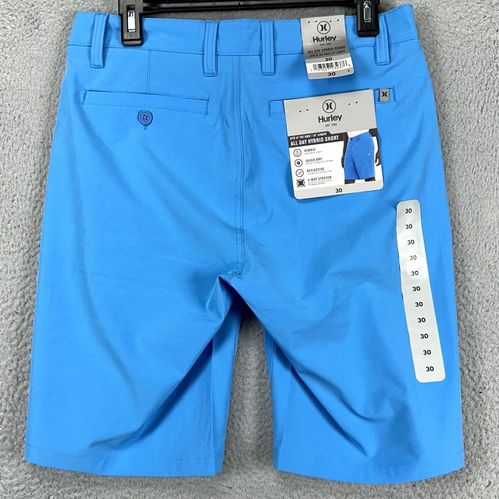 Hurley Hurley Mens All Day Hybrid Shorts 30 Blue Chino Performance Tech Stretch NEW Size US 30 / EU 46 - 3 Thumbnail