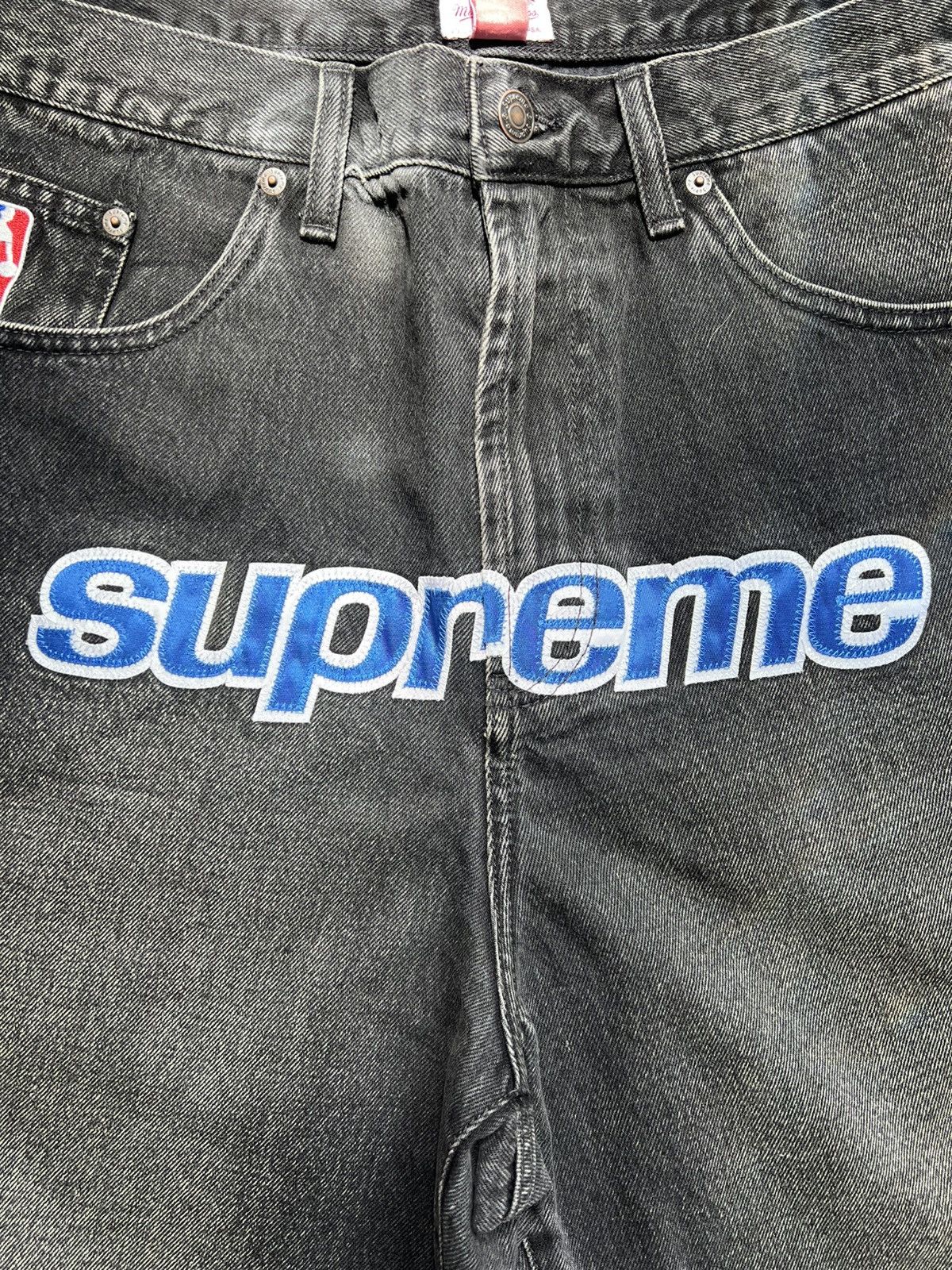 Mitchell & Ness × Supreme Supreme Mitchell & Ness Washington Bullets Denim Short Black Size US 38 / EU 54 - 3 Thumbnail